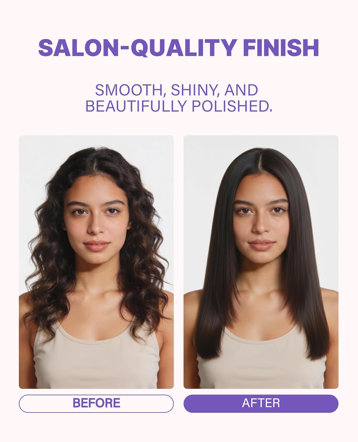 GLAMPALM GlamMuse 1' | All-Ceramic Flat Iron Infused with Vita-C, Salon Results with Less Heat Damage, Trusted by K-Pop Hair Stylists, Dual Voltage Hair Straightener, Silk Press | GP201T