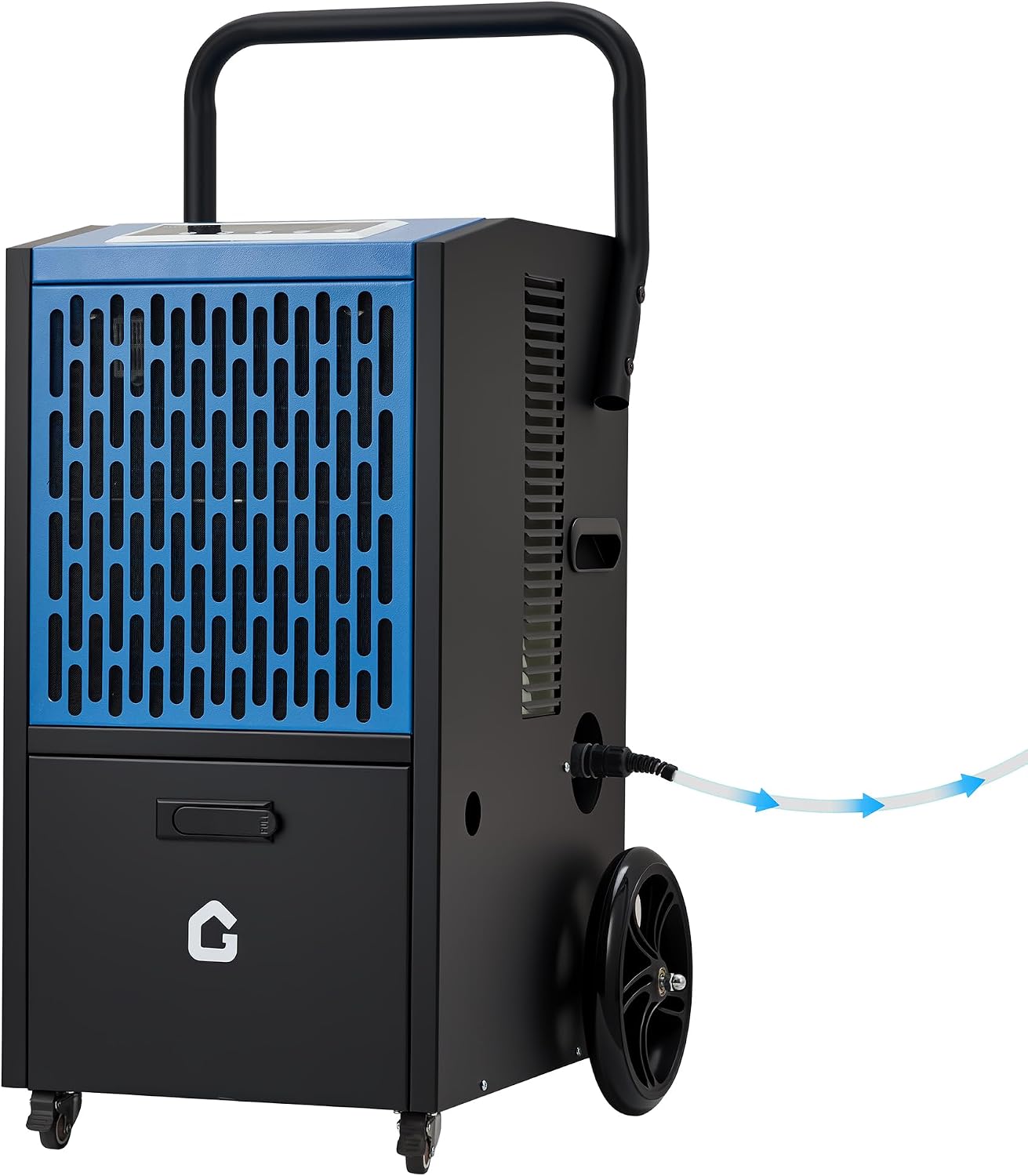 105 pt Commercial Dehumidifier for Basement, Large Dehumidifier with Drain Hose, Timer and 4 Wheels, Ideal for Flood Repair, Drying Basement, Warehouse and Factory, 110V/60Hz/520W, US Standard