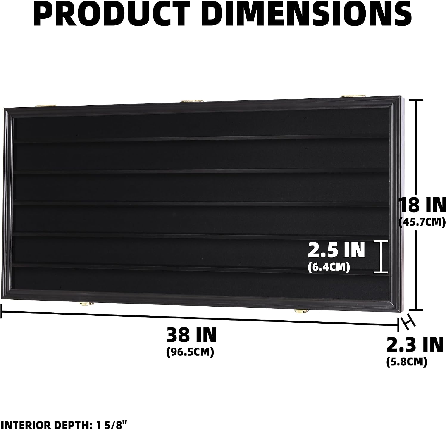 HO Scale Model Train Display Case Rack Wall Cabinet Wall Shelves Compatible with Hot Small Car Wheels 1:64 ad 1:43 Scale Toy Cars w/98% UV Protection- Lockable (Black Finish)