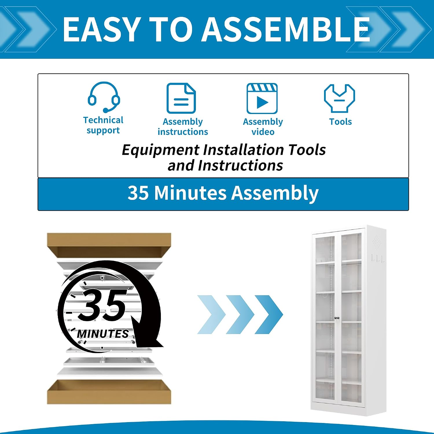 Full Glass Door Steel Pantry Cabinet 71' Tall Metal Kitchen Storage Organizer with Adjustable Shelves, Double Glass Doors Storage Cabinet for Kitchen, Dining Room, Garage, Assembly Required
