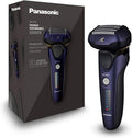 Panasonic ES-LV67-A803 Wet and Dry Shaver, 5 Shaving Heads with Linear Motor, Including Hair Trimmer, Navy Blue