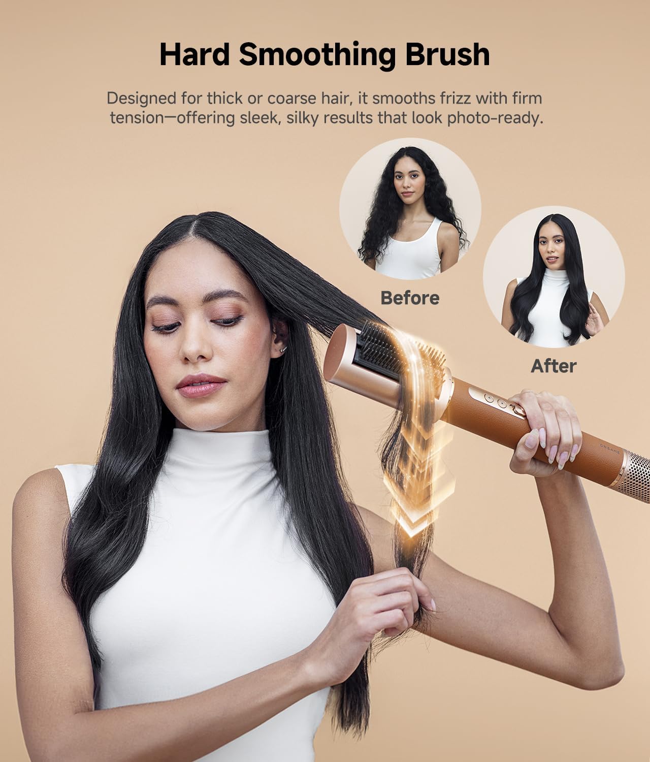 DREAME AirStyle Pro 7-in-1 Hair Styler & High Speed Dryer | Snap-on Attachments for Curling, Smoothing, Volumizing | Fast Drying, Frizz Control, Cool Shot | Luxury Leather Package, 120V Voltage