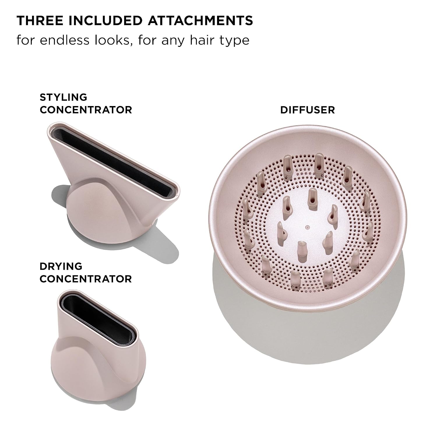 T3 LuxeDry High-Performance Hair Dryer Set with Drying Concentrator, Styling Concentrator & Diffuser Attachments |Fast, Powerful Drying & Styling |for All Hair Types