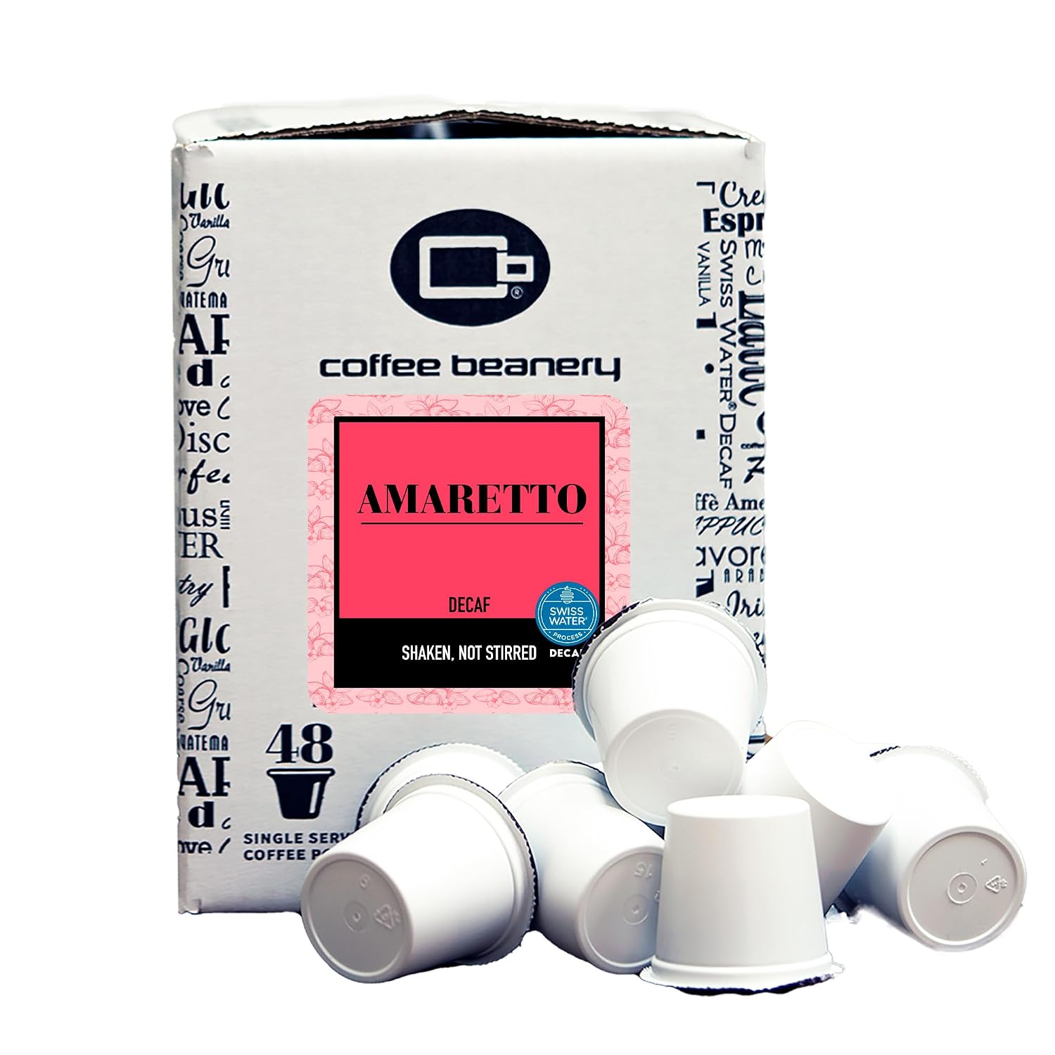 Amaretto Decaf Coffee Pods by Coffee Beanery | 192ct Bulk Medium Roast Arbica Coffee