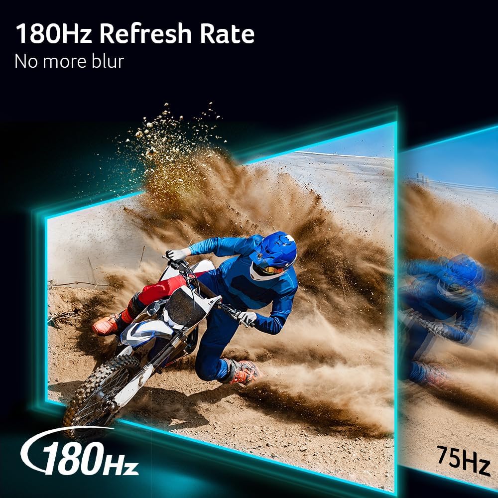 Acer Nitro 27' WQHD 2560 x 1440 PC Gaming IPS Monitor | AMD FreeSync Premium Up to 180Hz Refresh 0.5ms DCI-P3 95% 1 Display Port 1.2 & 2 HDMI 2.0 XV271U M3bmiiprx,Black