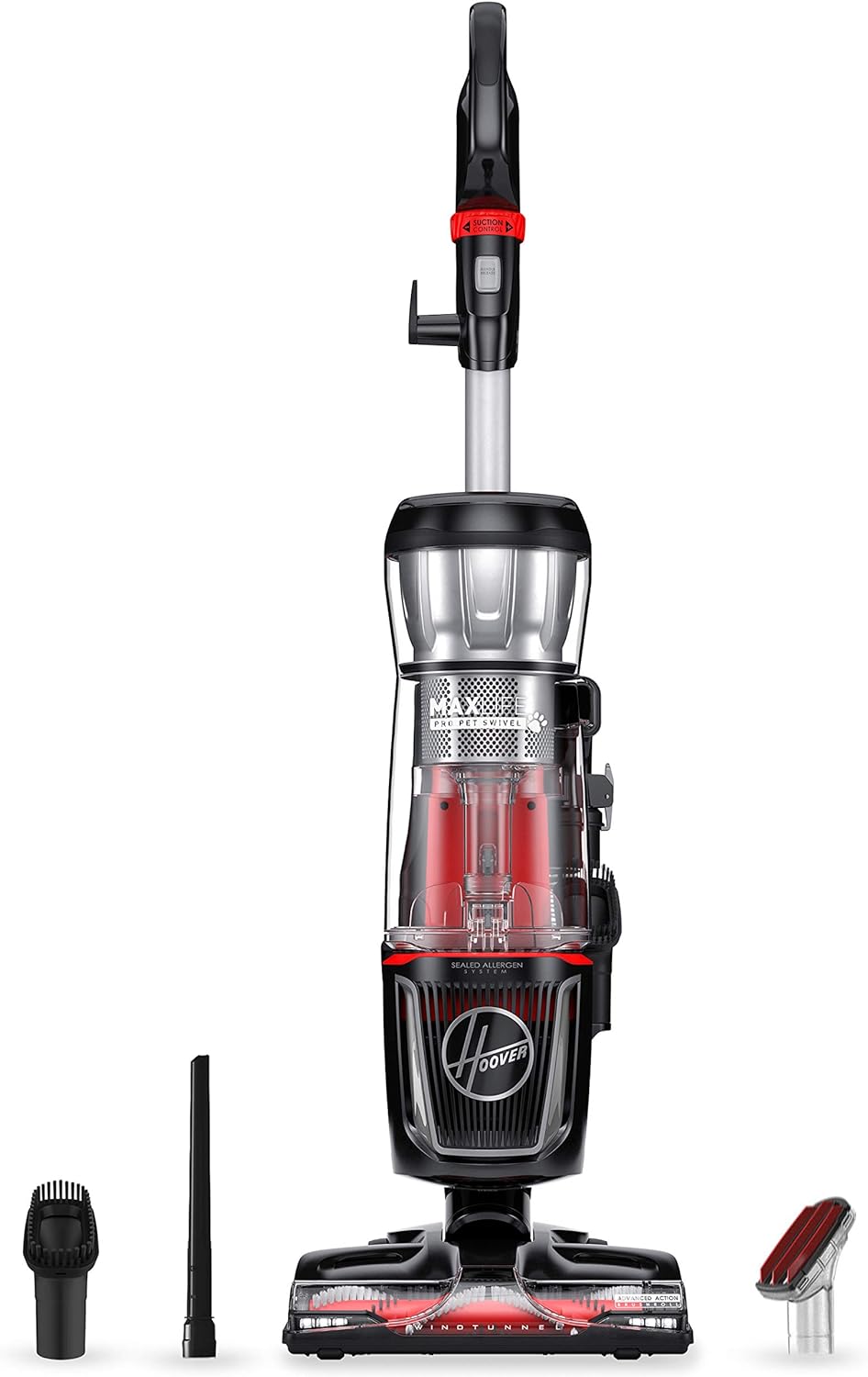 Hoover MaxLife Pro Pet Swivel Vacuum Cleaner, Bagless Upright Vac, HEPA Media Filtration, for Carpet and Hard Floors, WindTunnel Technology, Corded Vacuum Cleaners for Home Use