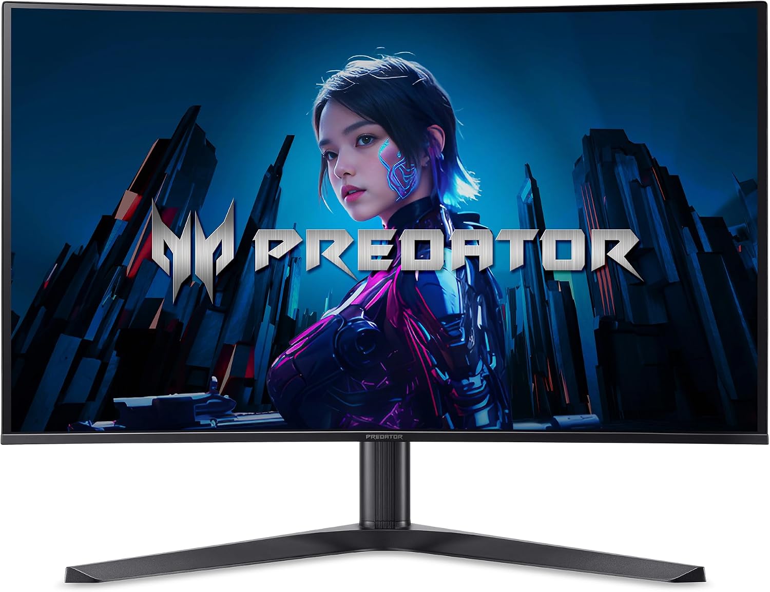 acer Predator X32 | 31.5' UHD 3840 x 2160 Quantum Dot OLED 1700R Curved Gaming Monitor | AMD FreeSync Premium | 240Hz | 0.03ms | 1000nits @ HDR 3% | DCI-P3 99% | USB Type-C, 2 x DP 1.4 & 2 x HDMI 2.1