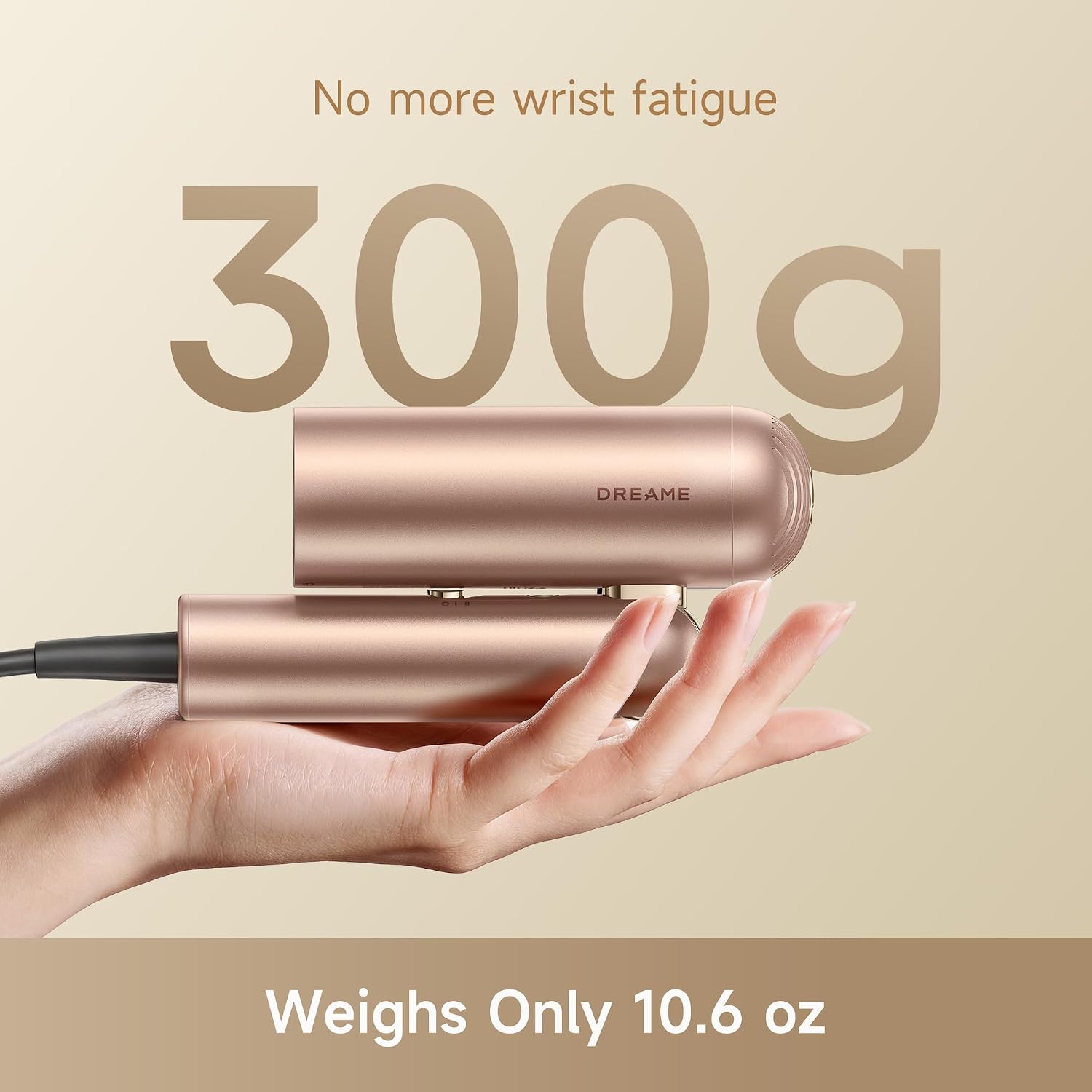 Dreame Pocket Pro Hair Dryer, Dual Voltage Travel Blow Dryer with Diffuser, 1300W Professional HighSpeed Ionic Hair Blower, Fast Drying, Low Noise, Lightweight, No Heat Damage, Global Travel 120V/240V