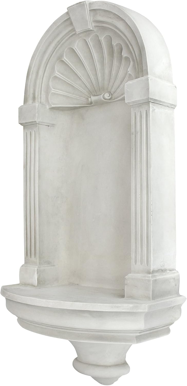 Design Toscano Classical European Style Wall Niche Display Shelf, Large, 30 Inches Tall, Cast Stone Resin, Antique Stone