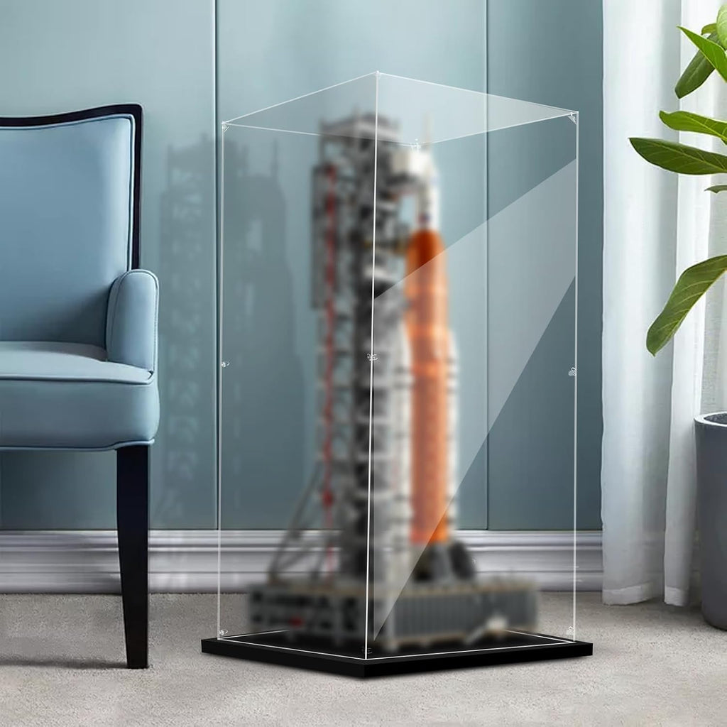Display Case for Lego 10341 NASA Artemis Space Launch System, 13.77x12.99x29.52inches (35x33x75cm), Protect Your Collectibles from Dust with a Clear Showcase