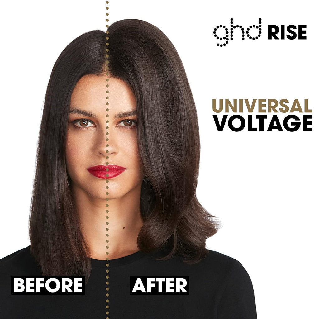 ghd Rise Volumizing Hot Hair Brush - Professional 1.25' Hot Brush for Dry Hair with Maximum Root Lift, 2x Volume, 365ºF Safe Styling Temperature Technology and Auto Sleep Mode - Black