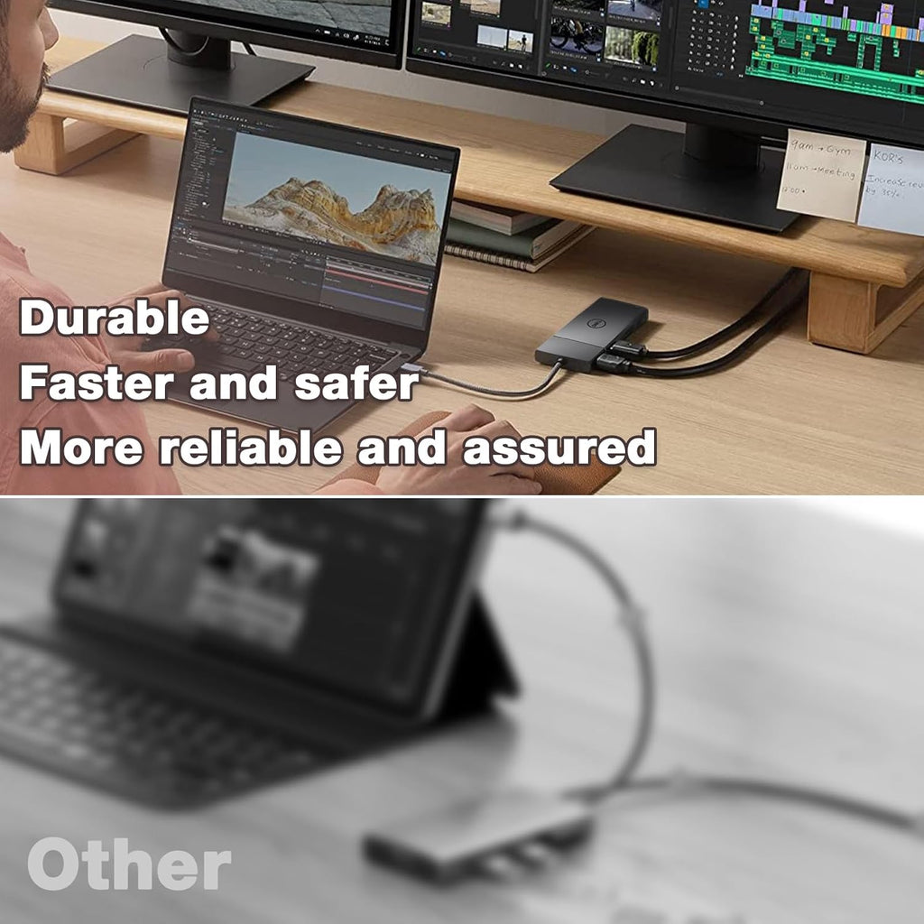 Dell WD19TBS Docking Station, Performance Dock WD19TBS with 180W Power Adapter + 130W Power Delivery + HDMI Cable + DisplayPort Cable