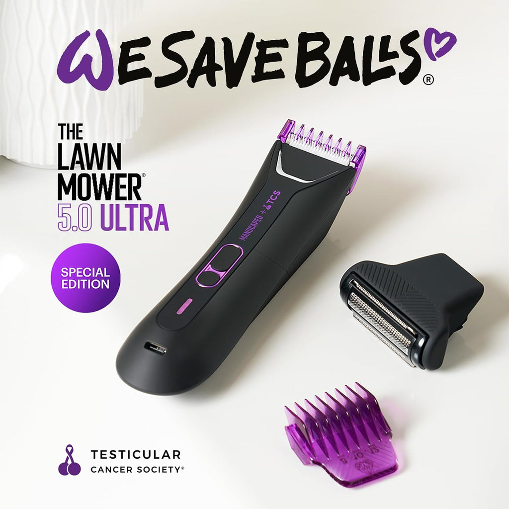 MANSCAPED® The Lawn Mower® 5.0 Ultra TCS Special Edition Men's Groin & Body Hair Trimmer – Dual-Head SkinSafe® Trimmer & Foil Blades, Waterproof Wet/Dry Groomer, USB-C Rechargeable with Travel Case