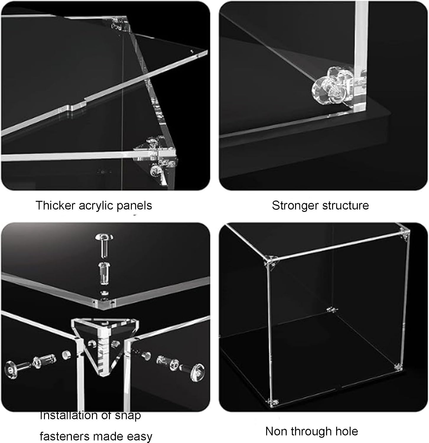 Acrylic Transparent Display Box, Compatible with Lego 75382 TIE Interceptor Model Display Box, Storage Box, dust Box That Requires self-Assembly(Box Only)
