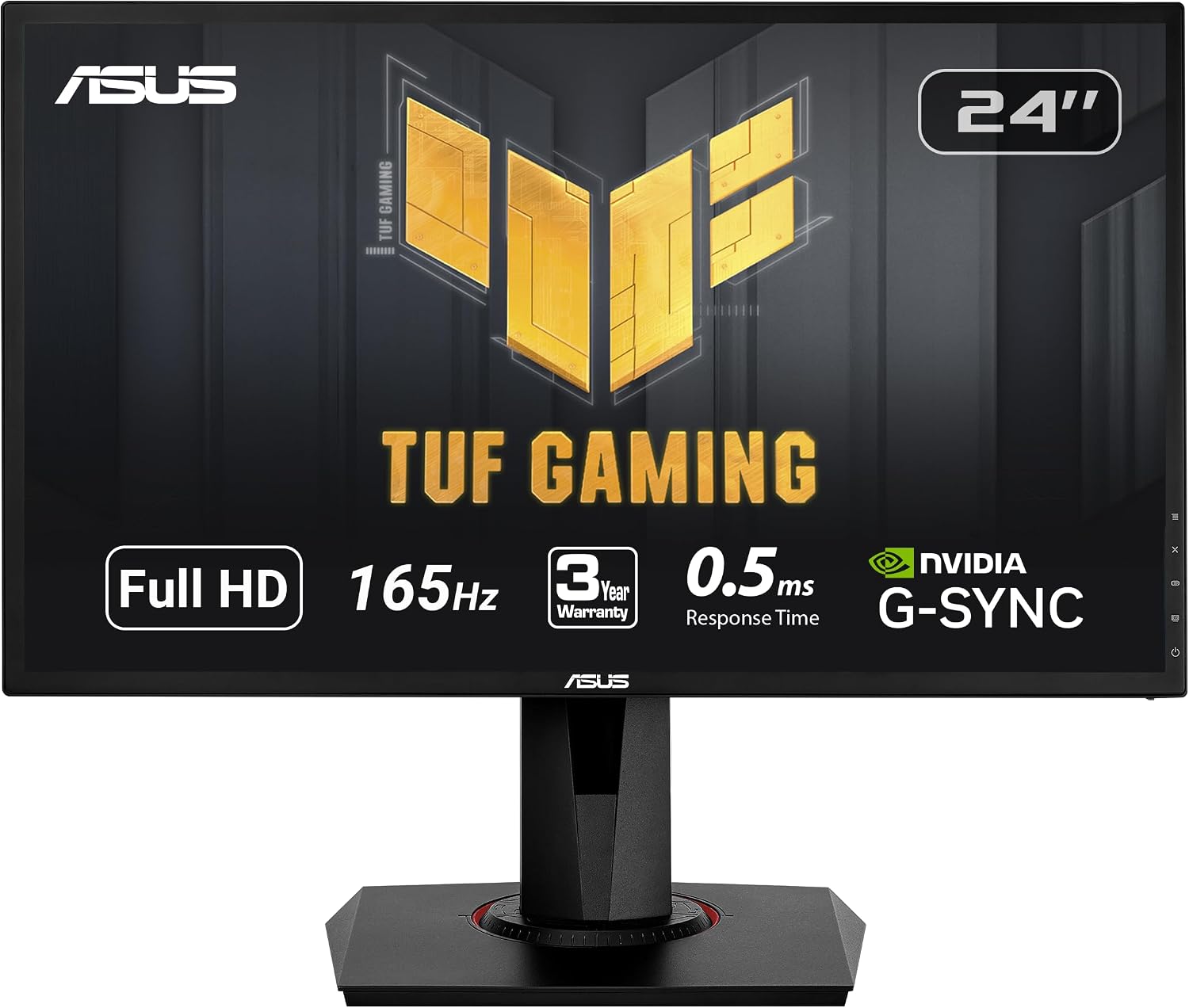 ASUS VG248QG 24' G-Sync Compatible Gaming Monitor 165Hz Full HD 1080p 0.5ms DP HDMI DVI Eye Care