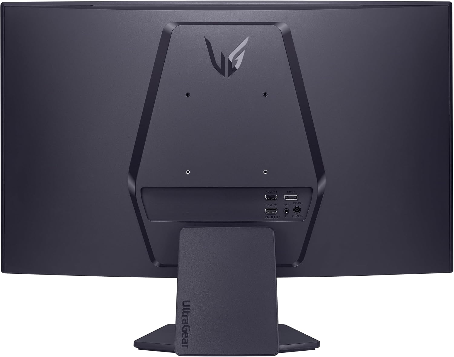 LG 27GS60QC-B Ultragear 27-inch Curved Gaming Monitor QHD (2560x1440) 180Hz 1ms 1000R AMD FreeSync HDR10 HDMIx2 DisplayPort Borderless Design Black Stabilizer DAS Crosshair FPS Counter - Black