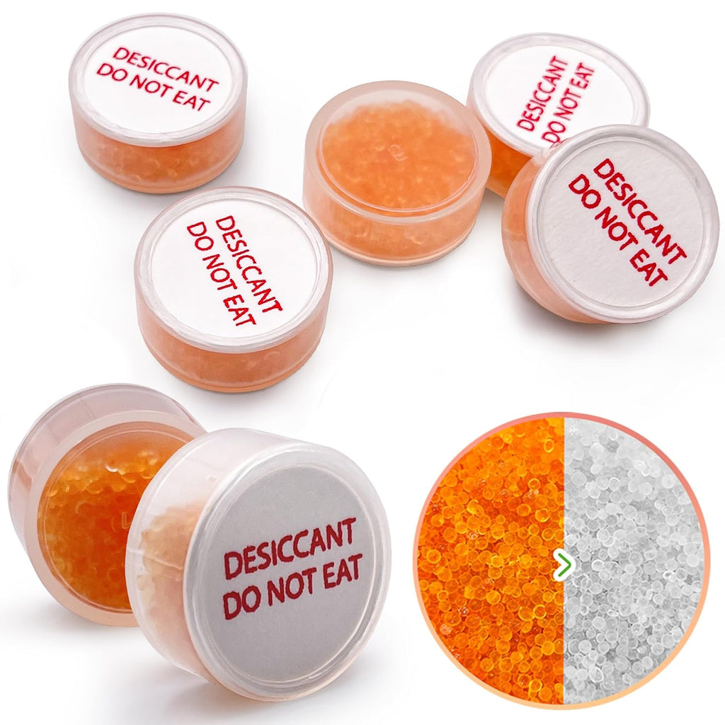 Wisesorb 3 Gram 2000 Pack Desiccant Packs Food Grade,Silica Gel Capsule with Indicating Silica Gel Beads (Orange to White), Moisture Absorber Packets Silica Gel Packets
