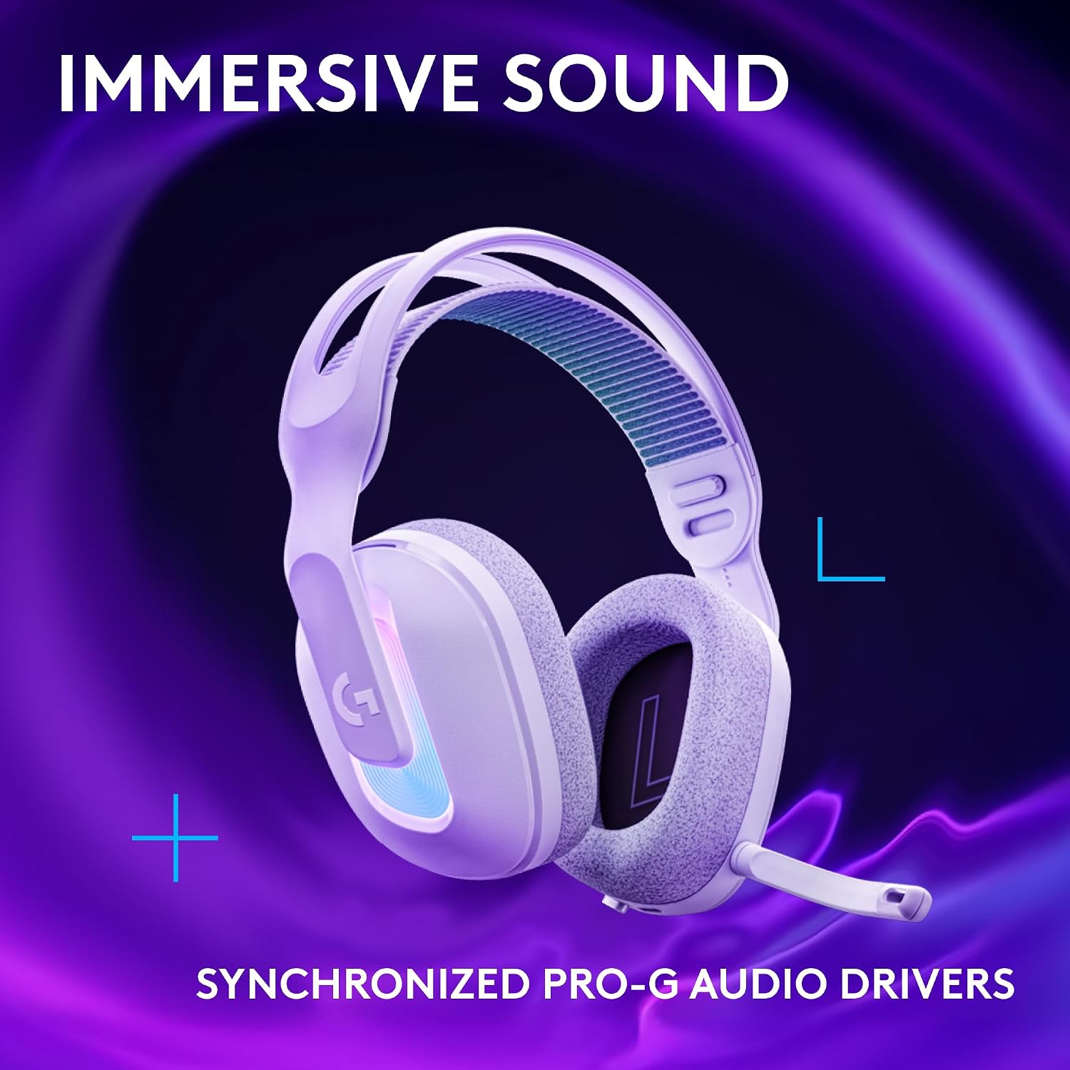 Logitech G522 Lightspeed Wireless Gaming Headset, Full-Band Mic, Advanced Audio, Tri-Connect (Lightspeed, Bluetooth, USB A to C), LIGHTSYNC RGB, for PC & Nintendo Switch/Switch 2 - White
