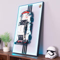 Display Wallboard with RGB LED Lights Compatible with Lego Technic Porsche 911 RSR Race Car Model Building Kit 42096 - Adult Collectibles Wall Mount for Home or Office Décor (No Car Included)