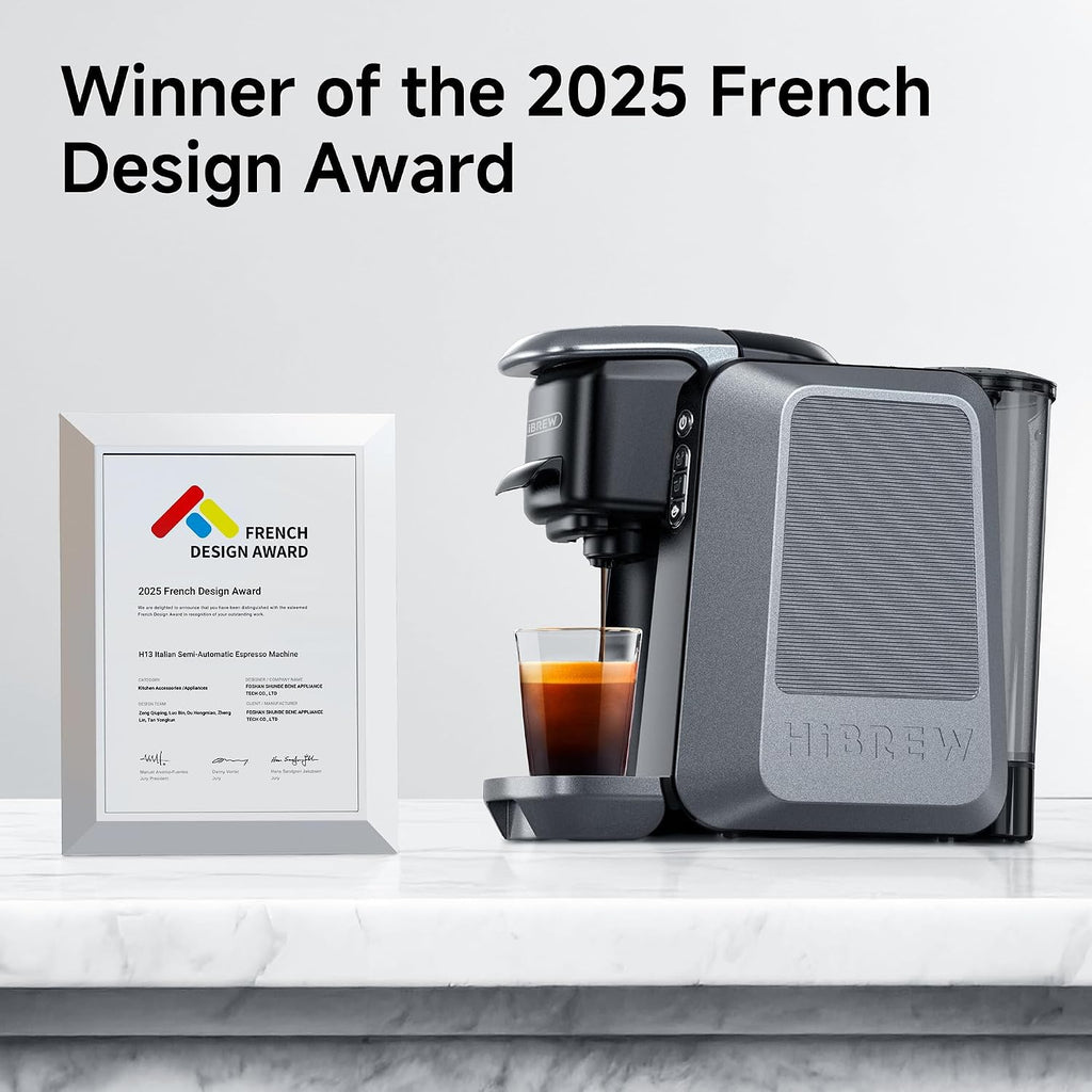 HIBREW H6 6-in-1 Pod Coffee Maker, Express Capsule Espresso Machine, compatible with Kcup*/Nes*/DG*/Espresso Powder. Suitable for Hotels, Homes, and Offices.
