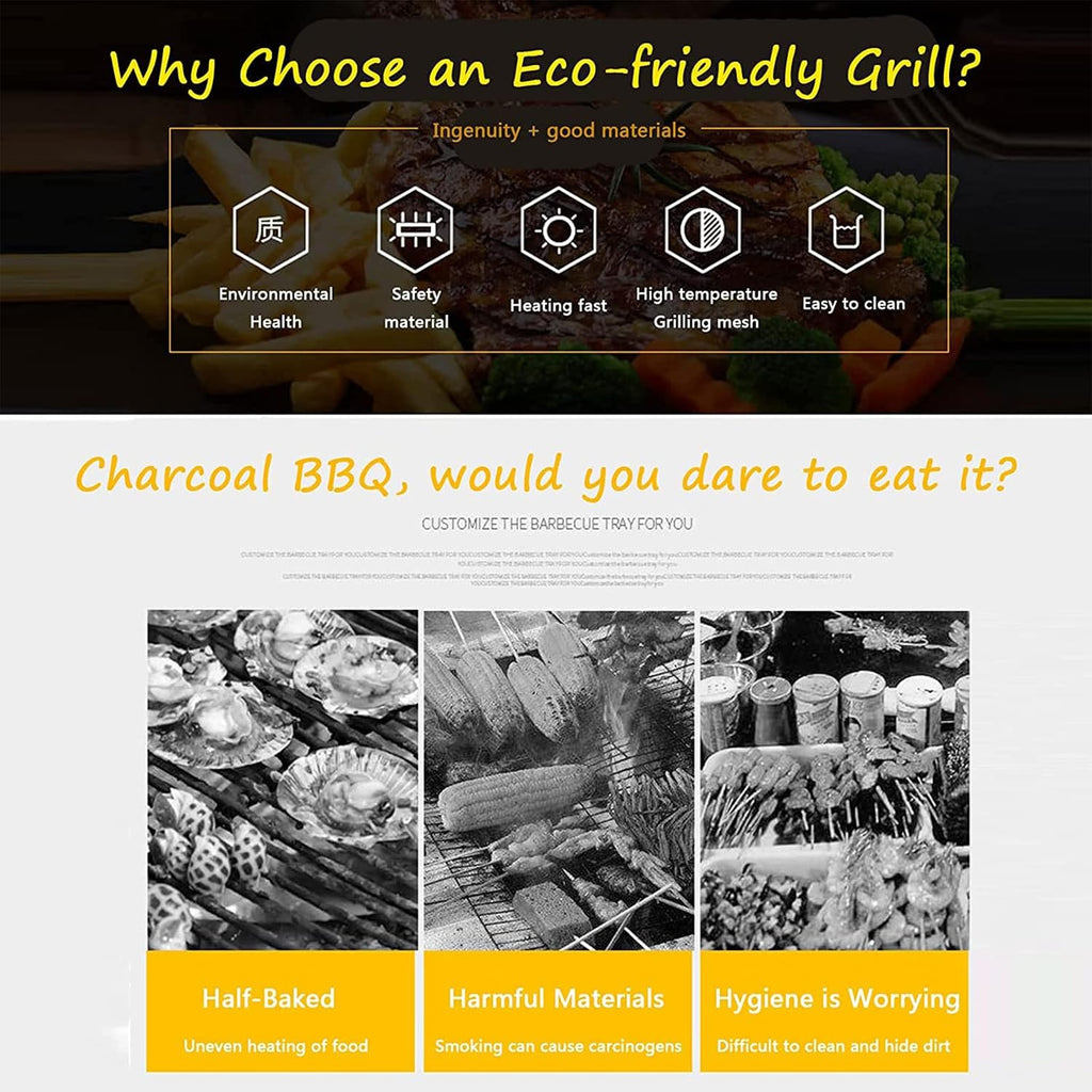 KnoRRs Electric Table Top Griddle, Electric Smokeless Portable BBQ Barbecue Grill Indoor Cooking Grill with Water Filled Drip Tray Temperature Control, Kebab Grill, Safe Griddle for Indoor (Big)
