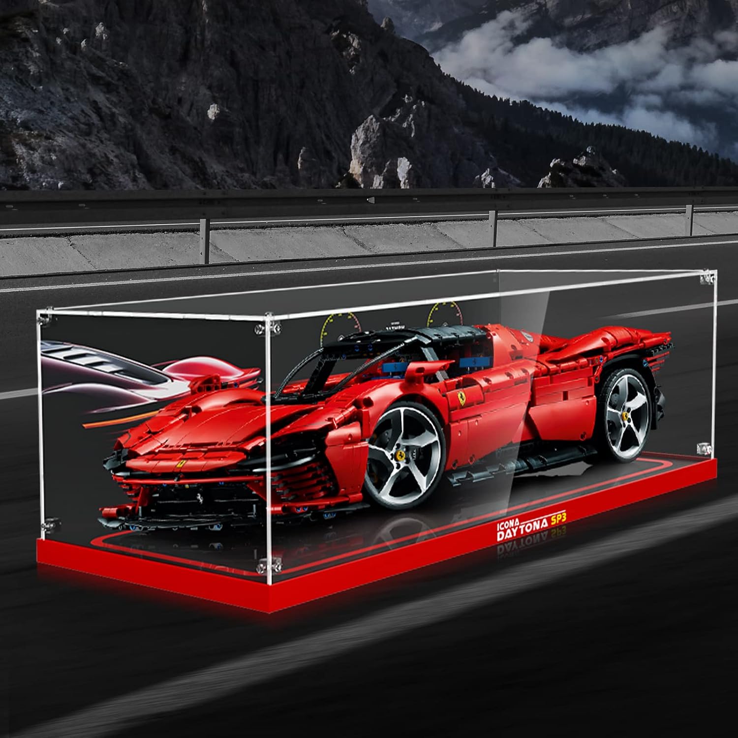 Acrylic Display Case for Lego 42143 Ferrari Daytona SP3; ONLY Display Case, The Model NOT Included