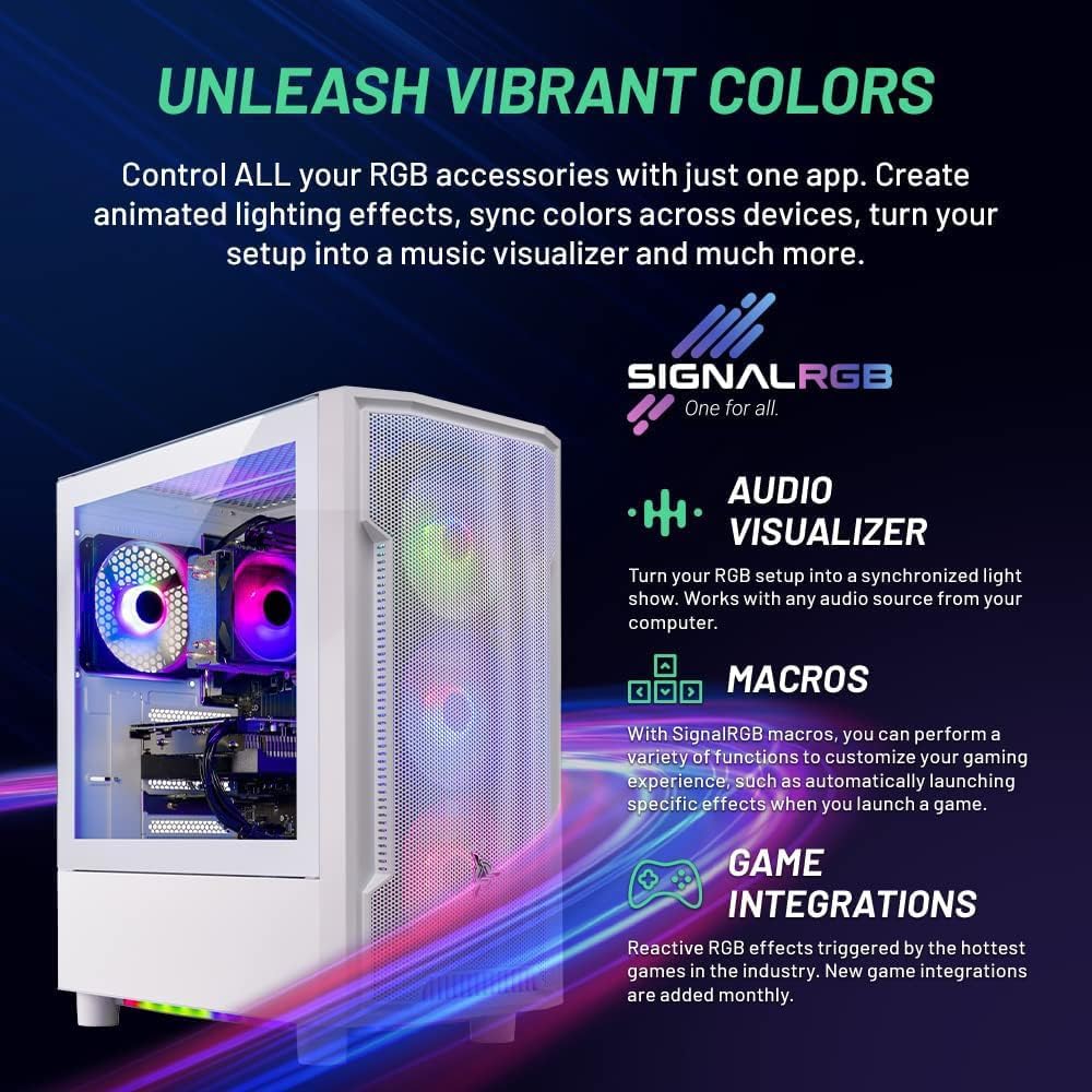Skytech Gaming Archangel Desktop PC, Ryzen 7 5700 3.7 GHz (4.6GHz), AMD RX 9060XT 8GB, 1TB NVMe SSD, 32GB DDR4 RAM 3200, 650W Gold PSU, Wi-Fi, Win 11