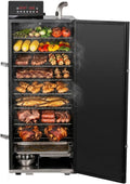 HAKKA Commercial Smoker, Electric Smoke Oven 8 Racks BBQ Grill Vertical Outdoor Smoker 2000W for Cooking Pastrami, Sausage, Bacon, Smoked Chicken, Smoked Pork (DSH-S45E)