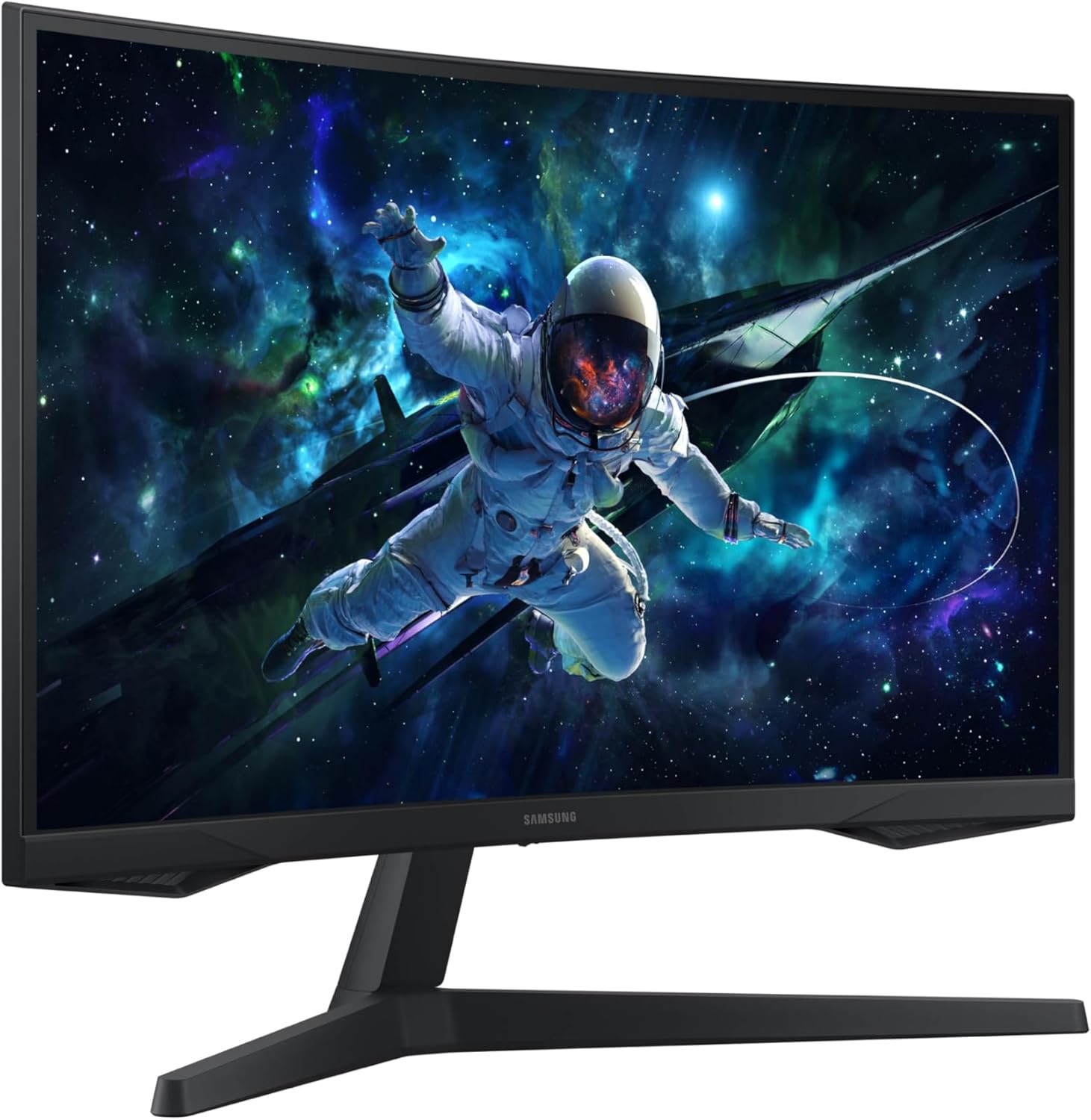 SAMSUNG 32' Odyssey G55C Series QHD 1000R Curved Gaming Monitor, 1ms(MPRT), HDR10, 165Hz, AMD Radeon FreeSync, Eye Care, Glare Free, Sharp Resolution LS32CG550ENXZA