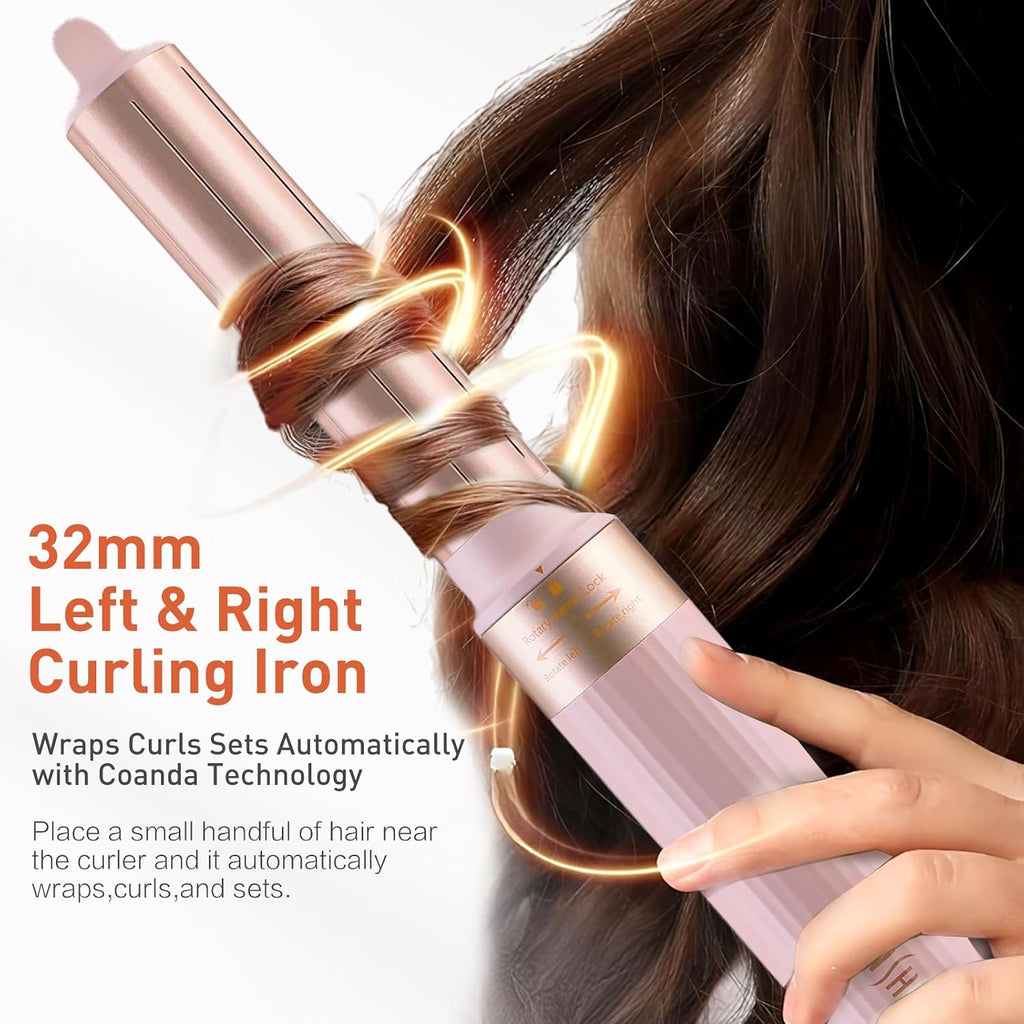 TANSHINE Blow Dryer Brush Set,5 in 1 Professional Hot Air Styler Hair Dryer Brush Styler,High-Speed Dryer Air Curler for Fast Drying Curling Volumizing Straightening Styling,Ionic Technology,Pink