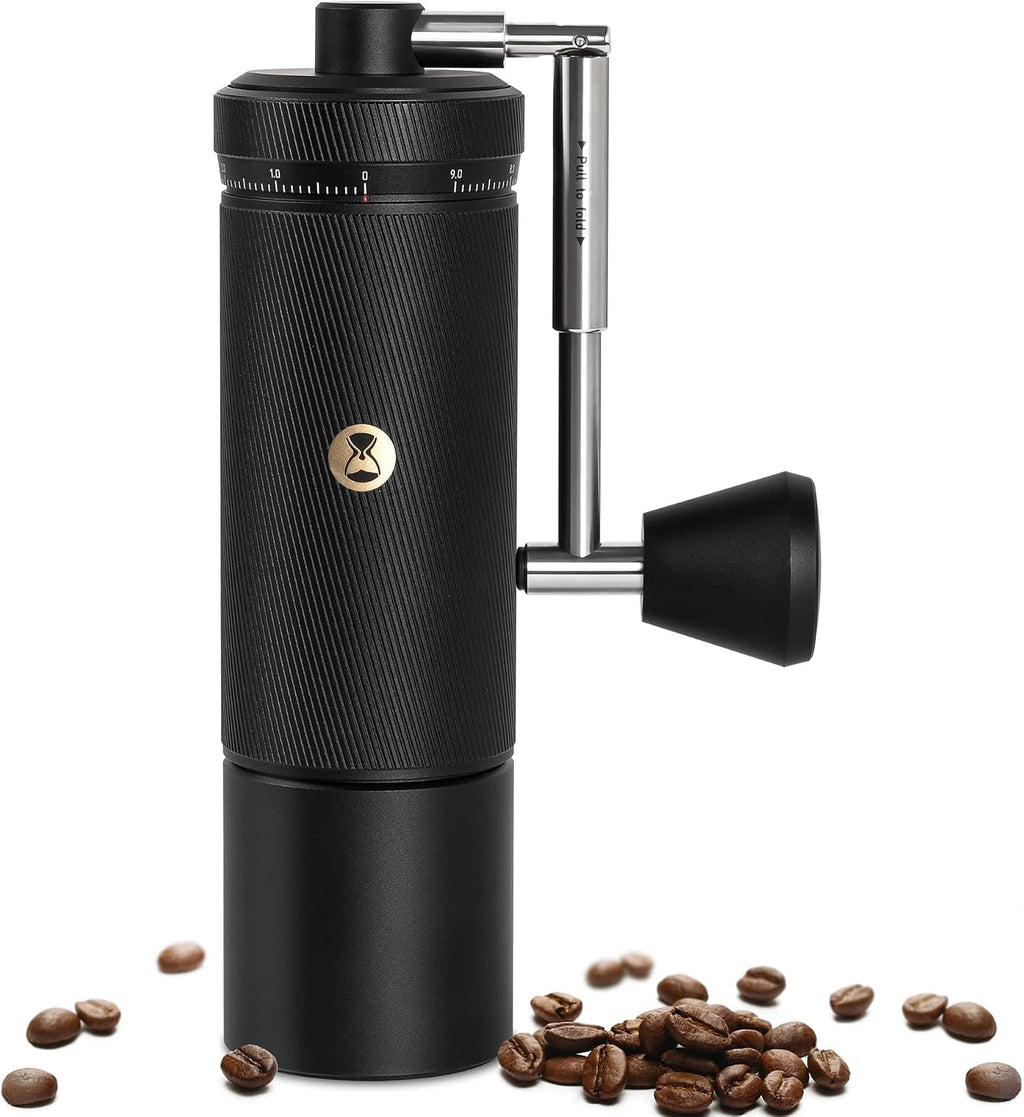 TIMEMORE Chestnut S3 Coffee Grinder with External Point to Point Precision Digital Adjustment, Stainless Steel S2C890 Burr, 30g Capacity, Suitable for Travel/Camping.(S3 Black)