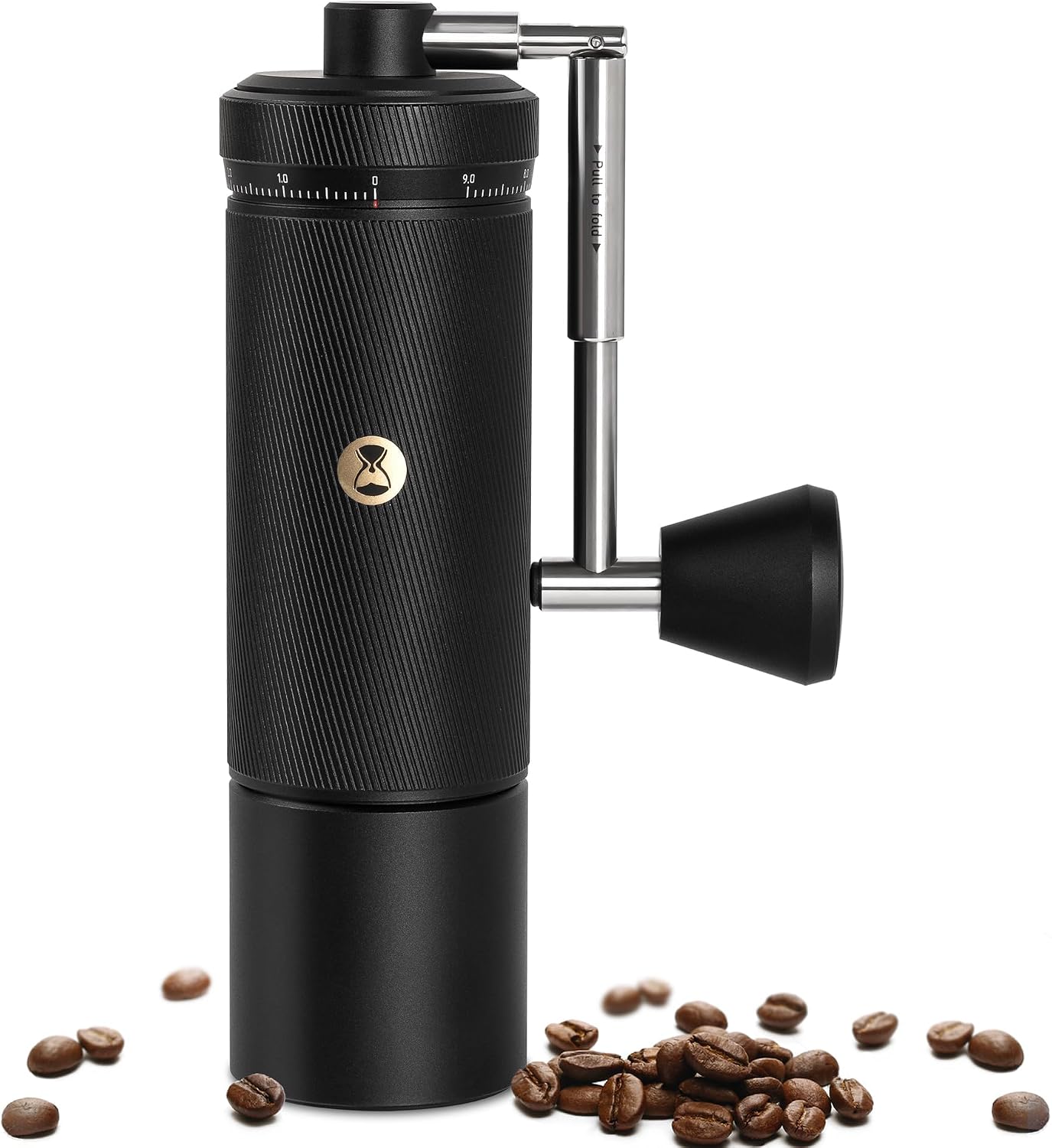 TIMEMORE Chestnut S3 Coffee Grinder with External Point to Point Precision Digital Adjustment, Stainless Steel S2C890 Burr, 30g Capacity, Suitable for Travel/Camping.(S3 Black)