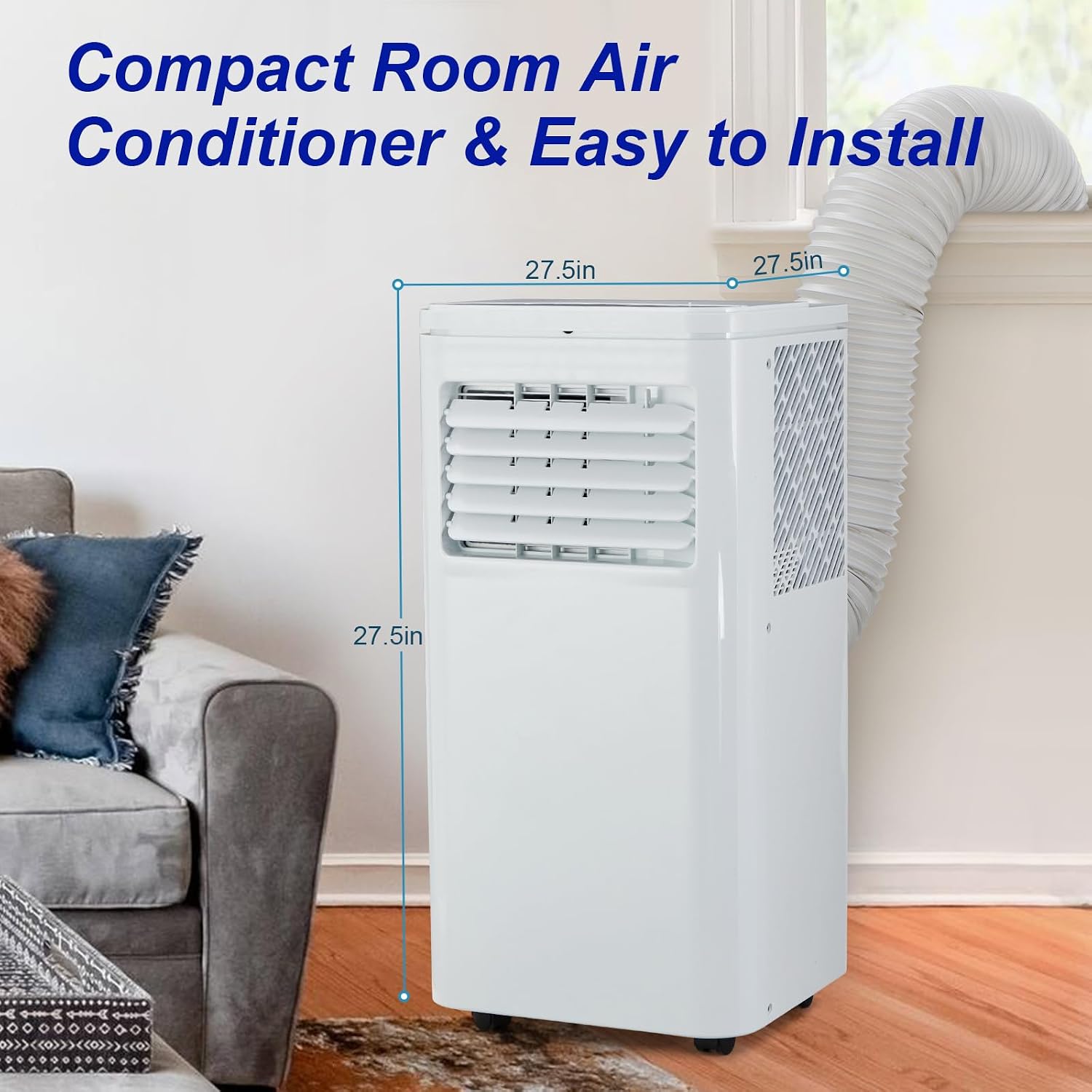 10000 BTU Portable Air Conditioners, 3 in 1 Portable AC Unit with Cooling Dehumidifier Fan, Remote Control, 24H Timer, Quiet 45 dB Sleep Mode, Energy Saving for Home Bedroom