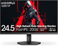 KOORUI 24.5 Inch Gaming Monitor 200Hz, 1ms, FHD(1920 * 1080p) IPS Display, HDR400, 90% DCI-P3 Color Gamut with Adaptive Sync, HDMI & DP Port, Black, G2511P