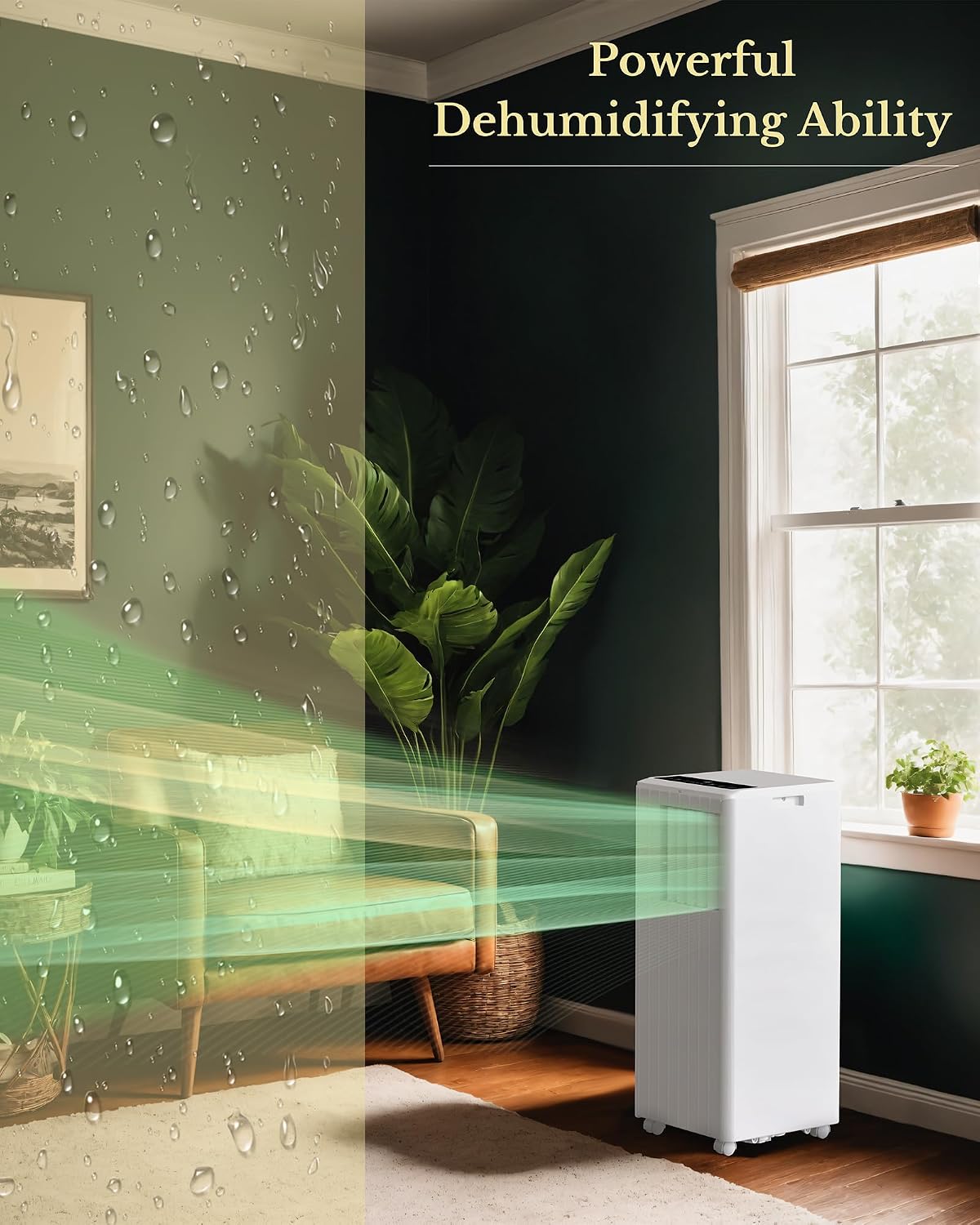 GAOMON 8000 BTU Portable Air Conditioner with Remote Control,3-in-1 Portable AC Unit Up to 350 Sq.Ft,Cool,Fan,Dehumidifier,Bedroom,Office,Apartments
