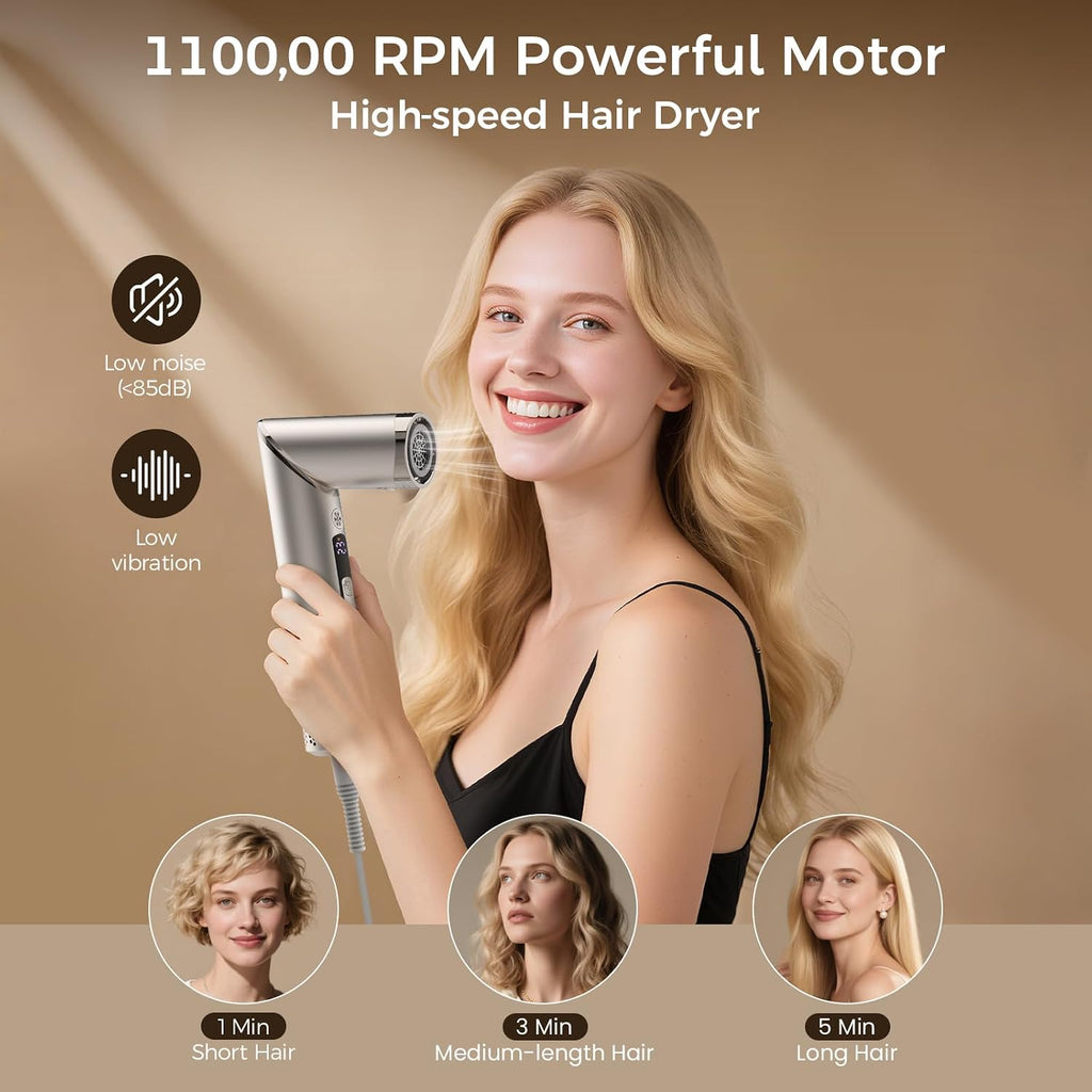 FRANO Hot Air Styler & Blow Dryer Brush 8-in-1, Ionic Hair Styler for Volumizing, Curling, Straightening, Fast Drying with Auto-Wrap Curlers, Frizz-Free & No Heat Damage, Ideal Gift for Women
