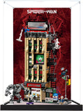 Acrylic Display Case for Lego 76342 The Daily Bugle Model, 3mm Dustproof Display Box, Display Case Compatible with Lego 76342(Model Not Included) (Background 3MM+Mirror A)
