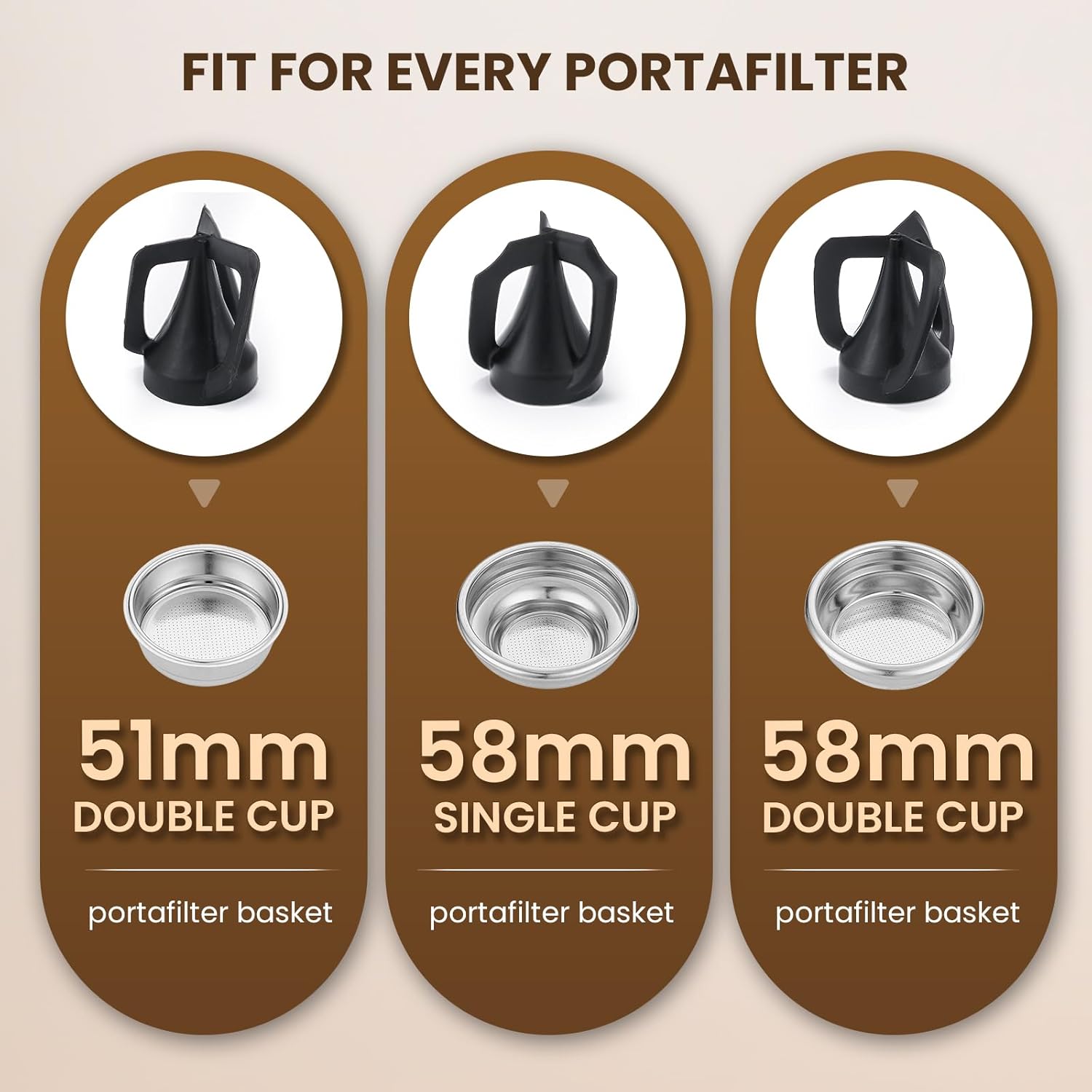 Huanyu Portafilter Cleaner Electric, 16L Large Capacity with 2 Brush Heads and 3 Scrapers for 58mm/51mm Portafilters, Vertical for Commercial Use, Automatic Coffee Grounds Cleaning Machine