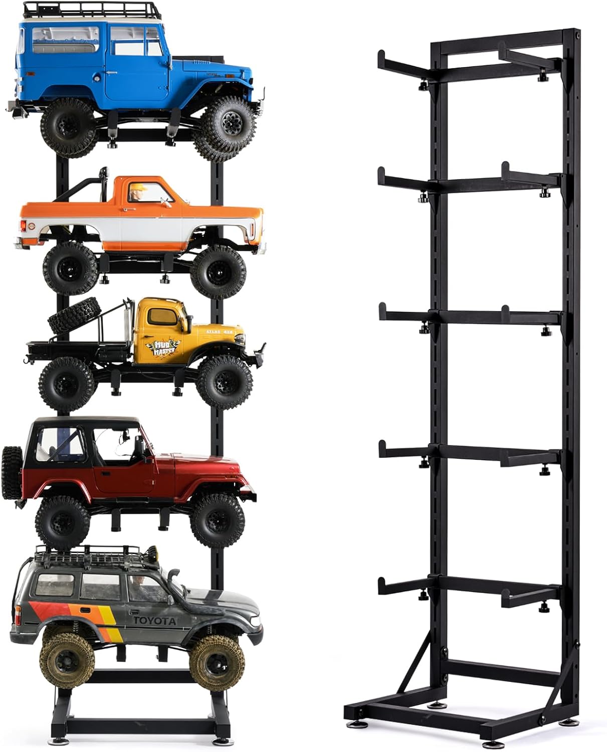 RC Car Stand Durable Display Stand RC Shelf for RC Cars Crawler Trucks Workstation Storage Rack for 1/6 1/10 1/12 1/24 1/18 FCX10 FCX24 FCX18 SCX24 SCX18 SCX10 Scale Cars Trucks