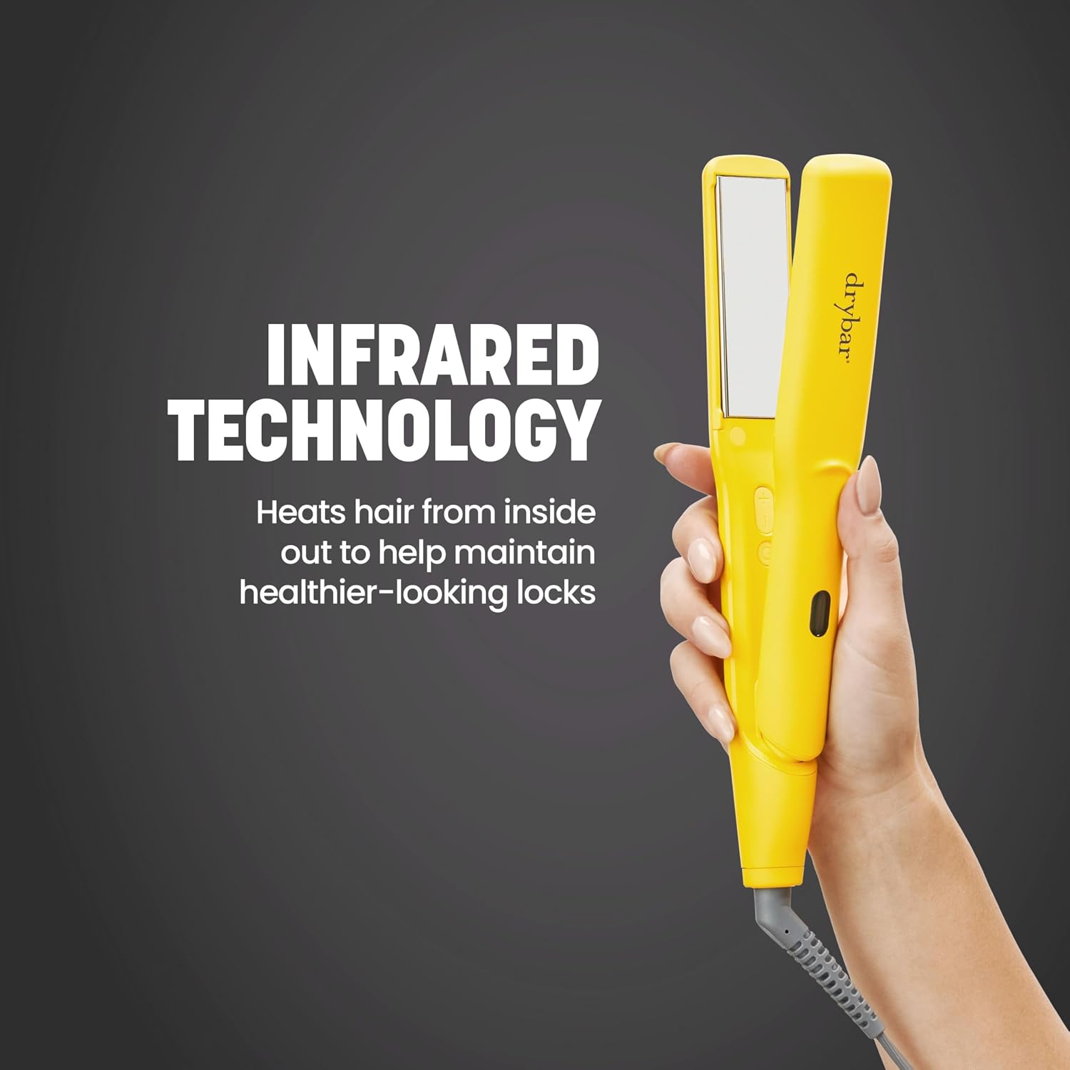 Drybar The Tress Press Straightening Iron - Ionic Technology for Smooth, Shiny Hair - Straighten or Wrap Around Barrel to Create Curls, Waves, or Sleek Styles