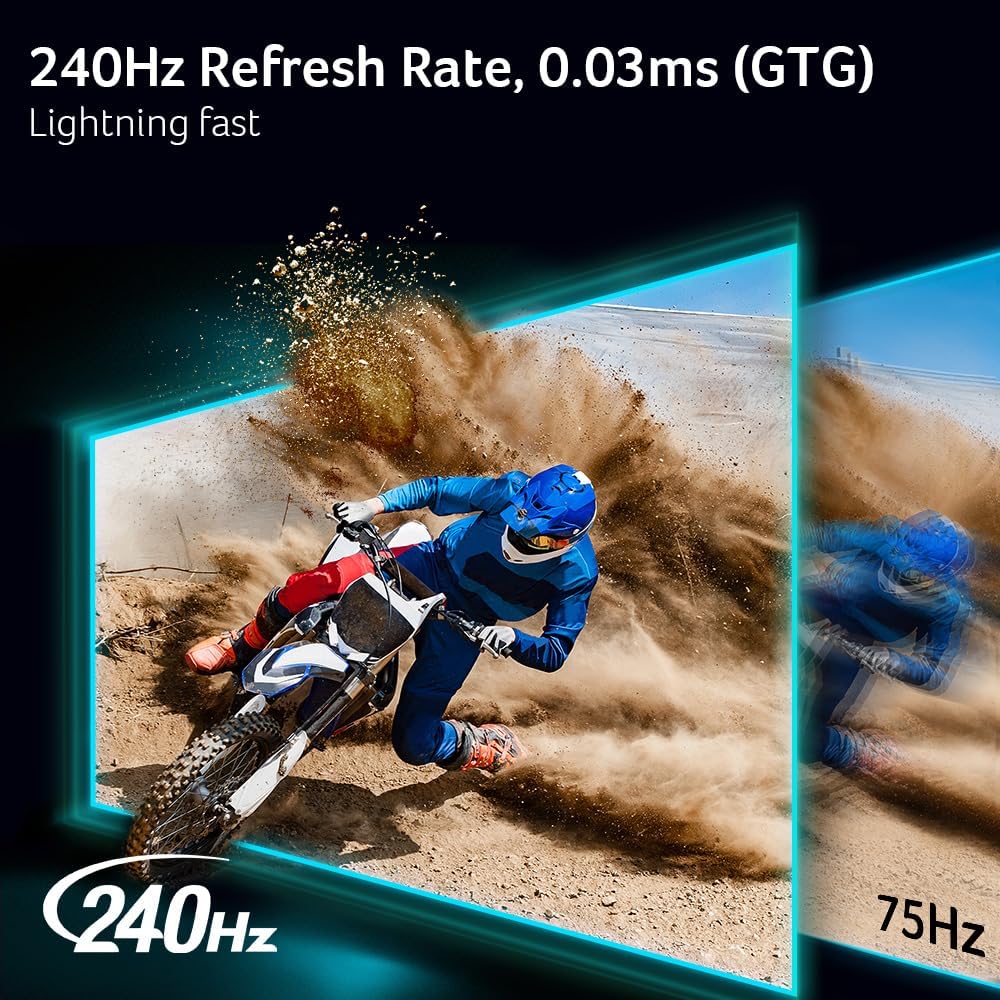 Acer Predator Gaming Monitor | 26.5' WQHD 2560x1440 QD-OLED | AMD FreeSync Premium | 240Hz | 0.03ms | Tilt, Height Adjustment, Pivot & Swivel | DCI-P3 99% | 2 x DP 1.4 & 2 x HDMI 2.1 | X27U W1bmiipprx