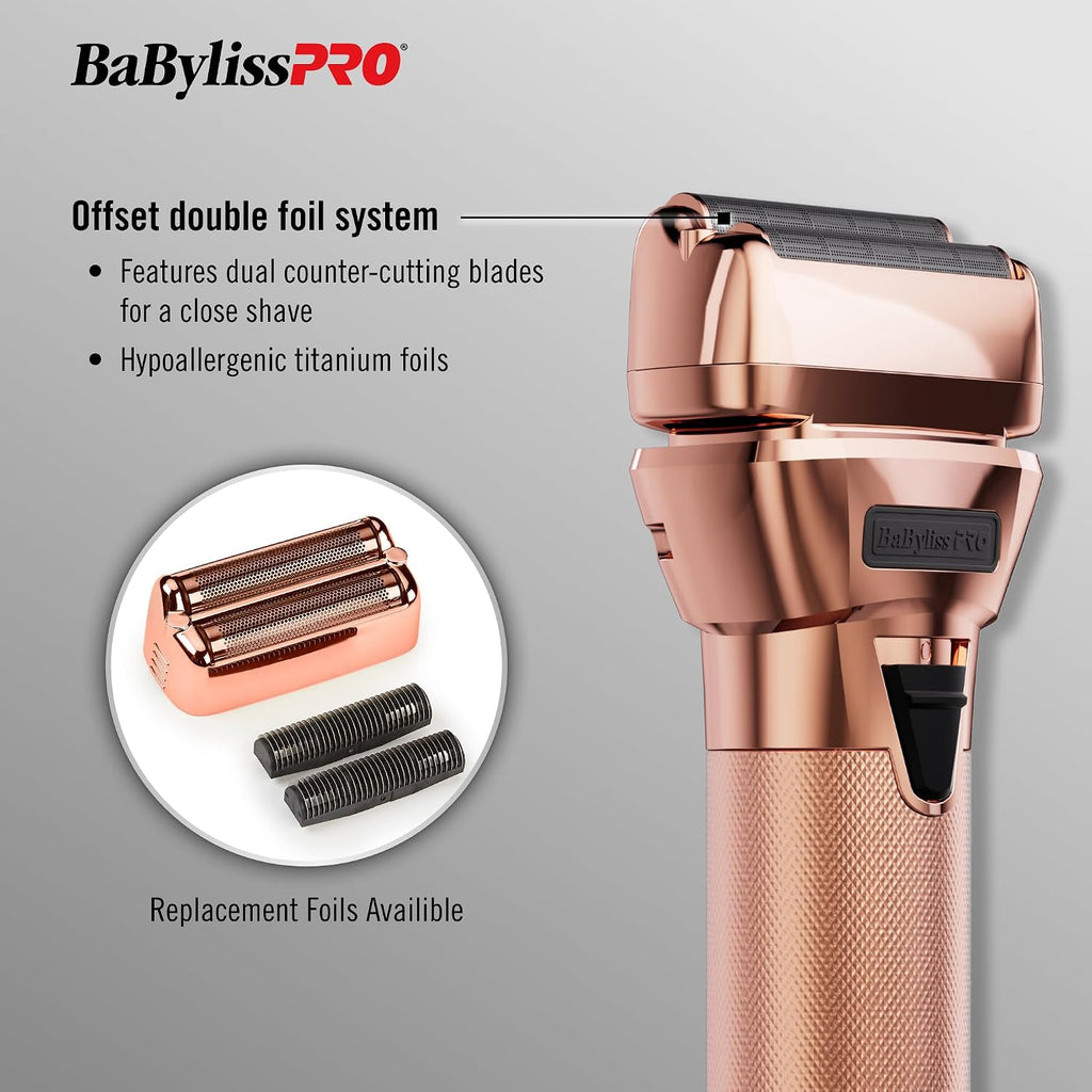 BaBylissPRO FXONE Double Foil Stick Shavers with interchangeable battery