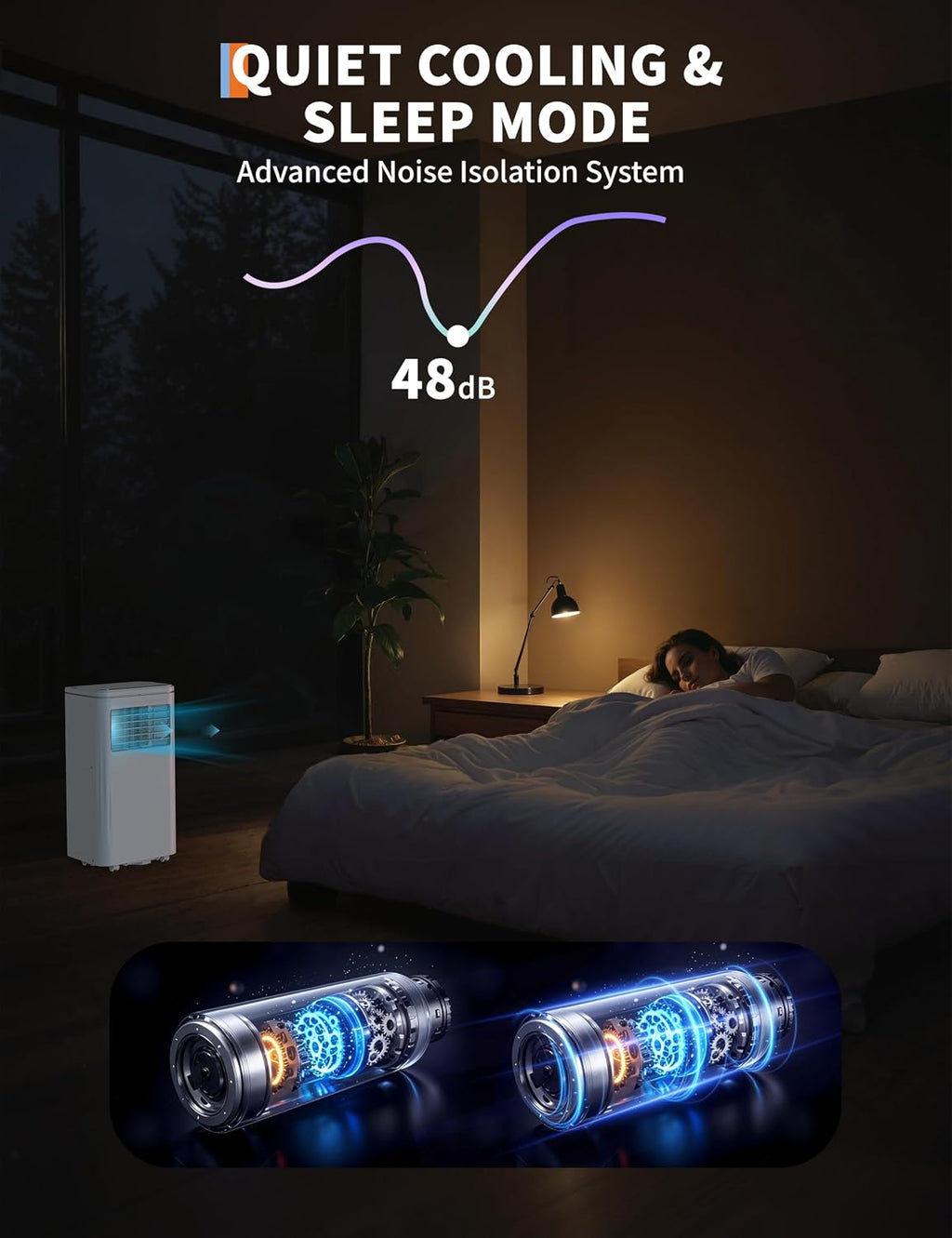 GarveeTech Portable Air Conditioners, 10000 BTU Air Conditioner for Room Up to 450 Sq.Ft, 24H Timer, Remote Control, Dehumidifier, 3 in-1 AC Unit with Window Kit for Bedroom, Indoor Rooms, Home Office