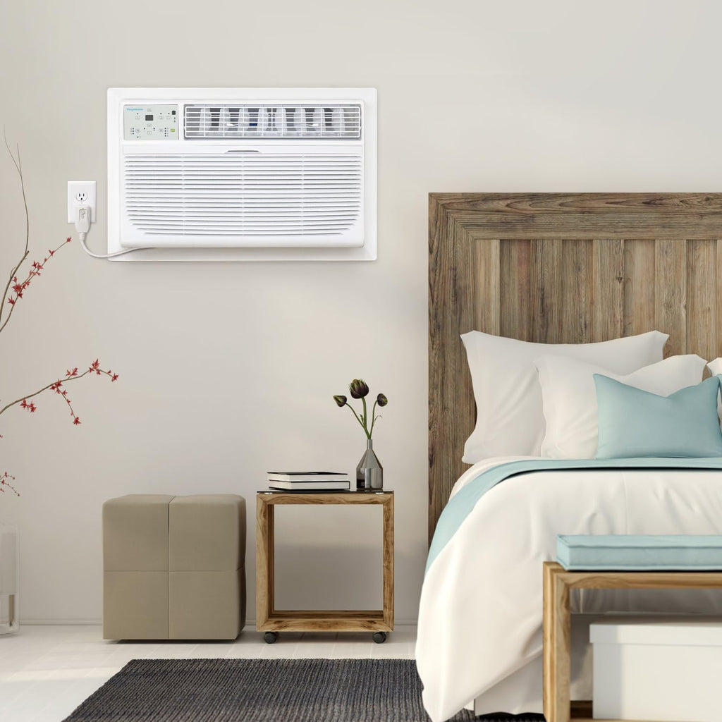 Keystone 10,000 BTU Through the Wall Air Conditioner and Dehumidifier, 115V, Through the Wall AC Unit for Bedroom, Bathroom, Nursery, Small-Medium Sized Rooms up to 450 Sq.Ft., Quiet, High Efficiency