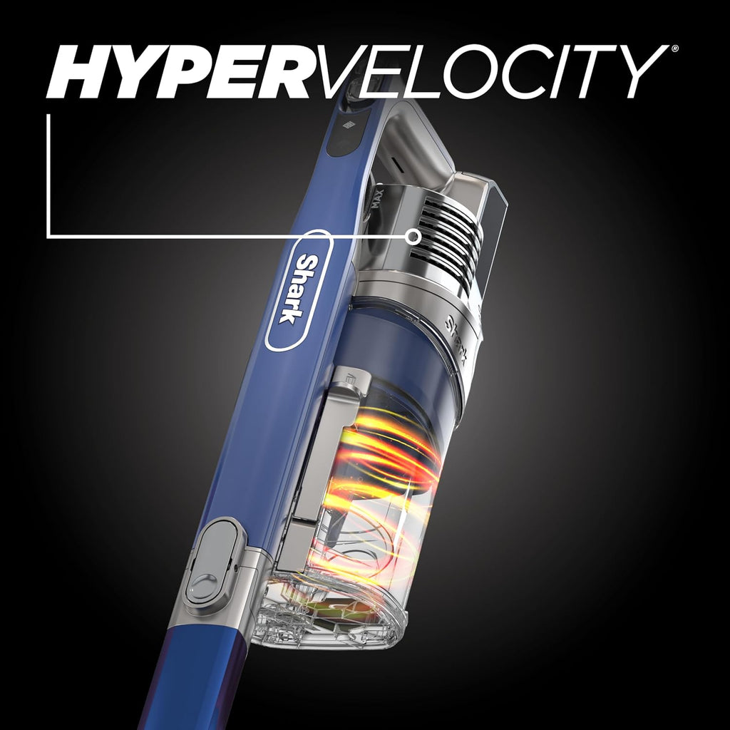 Shark Cordless Vacuum Cleaner with HEPA Filter, Lightweight, Portable, Rechargeable, Powerful Pet Hair Pickup, Removable Handheld, Crevice Tool, Dusting Brush, 50-min Runtime, Blue, IZ363HT