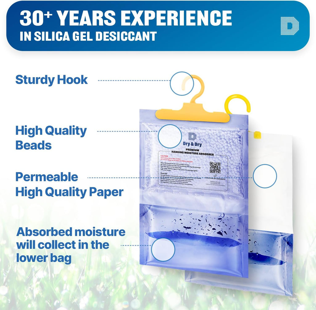 Dry & Dry 92 Packs [Net 14 Oz/Pack] Moisture Absorbers Dehumidifiers - Moisture Absorber