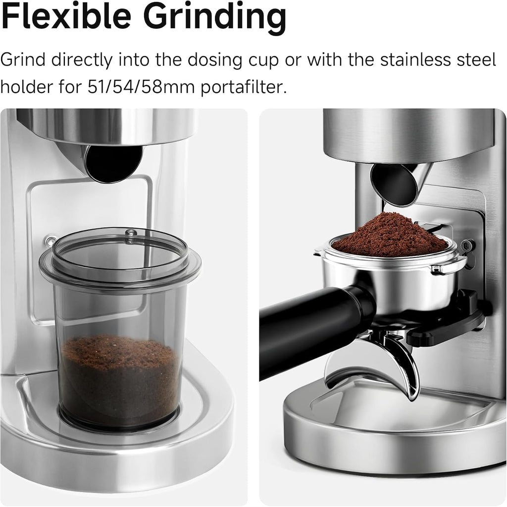 HiBREW G7 Electric Coffee Grinder - 48 Precise Grind Settings for Espresso/Pour Over/French Press, Large Capacity Bean Hopper, Portion Control & Anti-Static, Conical Burr Mill for Fresh Ground Coffee