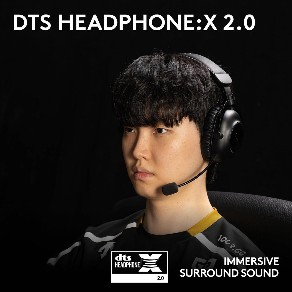 Logitech G PRO X 2 Lightspeed Wireless Gaming Headset, Detachable Boom Mic, 50mm Graphene Drivers, DTS:X Headphone 2.0—7.1 Surround, Bluetooth/USB/3.5mm Aux, for PC, PS5, PS4, Nintendo Switch - White