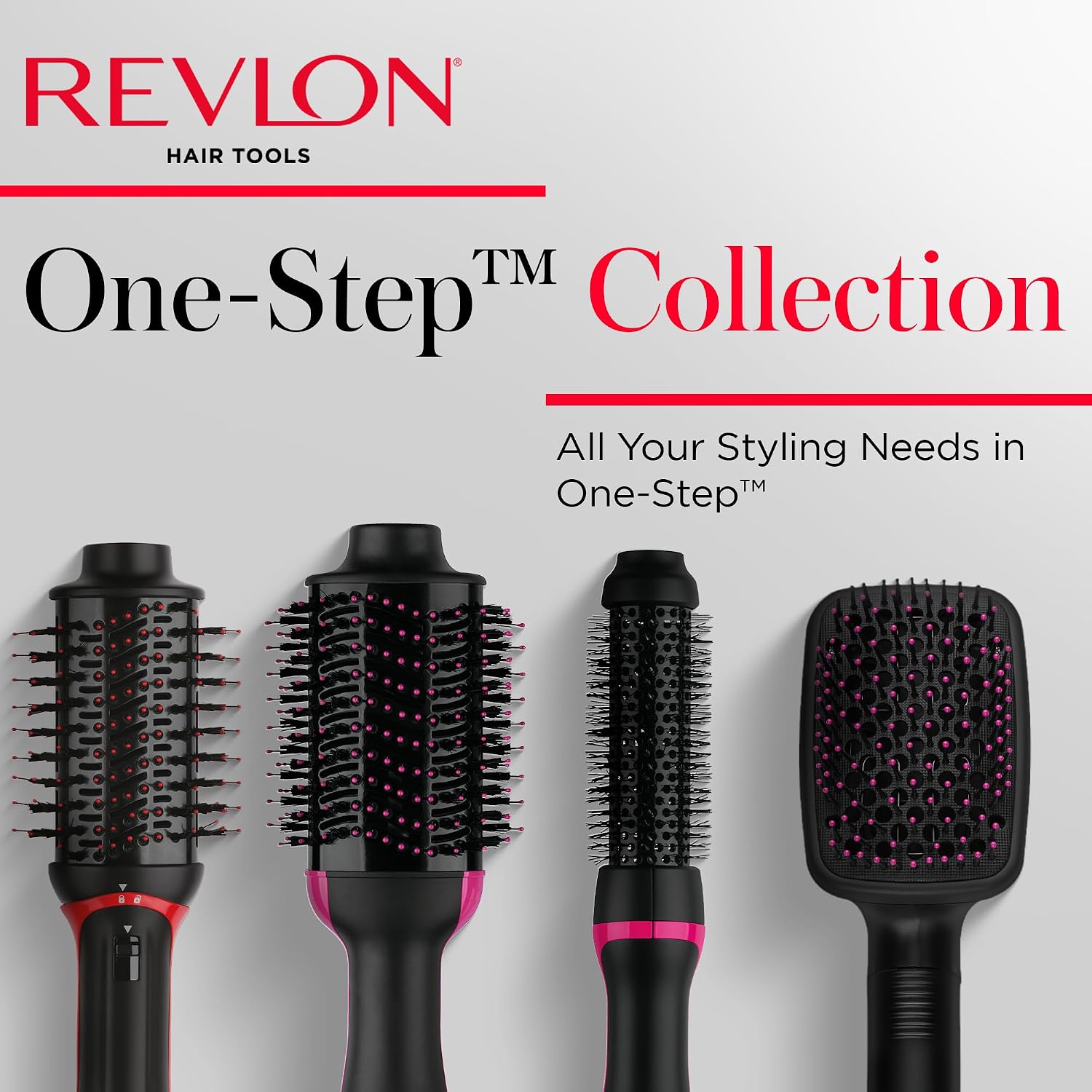 REVLON -Step Root Booster Hot Air Brush Styler and Dryer,Revive Styles and Add Volume to Hair with This Dryer Brush,1 ½ inch Barrel (Black),(Pack of 3)