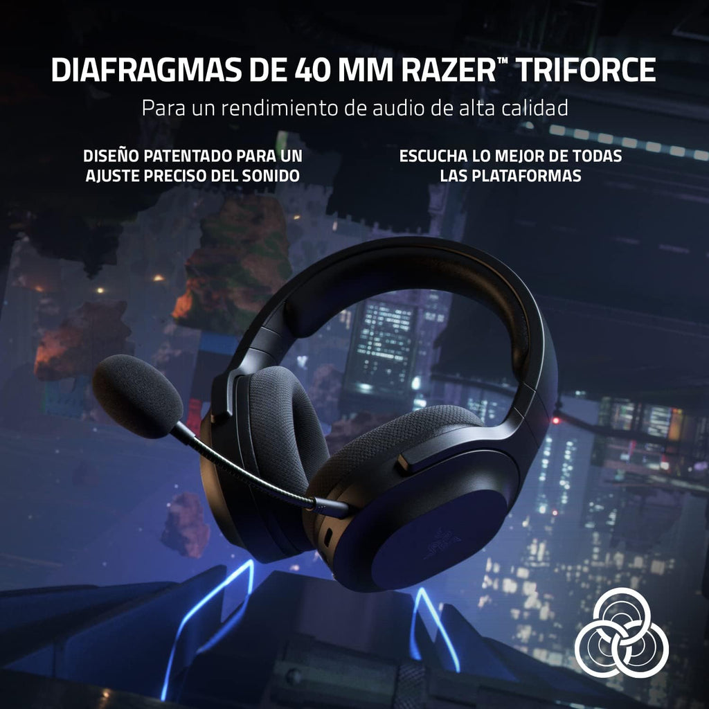 Razer Barracuda X Wireless Gaming & Mobile Headset (PC,PlayStation,Switch 2,Android,iOS): 2.4GHz Wireless + Bluetooth - Lightweight - 40mm Drivers - Detachable Mic - 50 Hr Battery - Black,(Pack of 2)